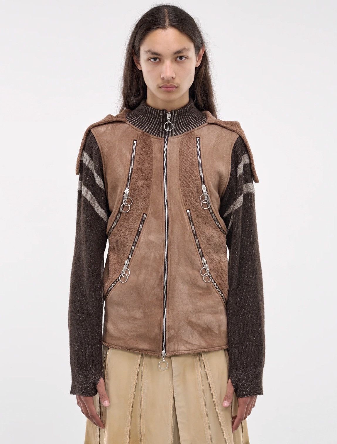 Charlie Constantinou HYBRID JERSEY & MOHAIR ZIP HOODIE Size US L / EU 52-54 / 3 - 1 Thumbnail