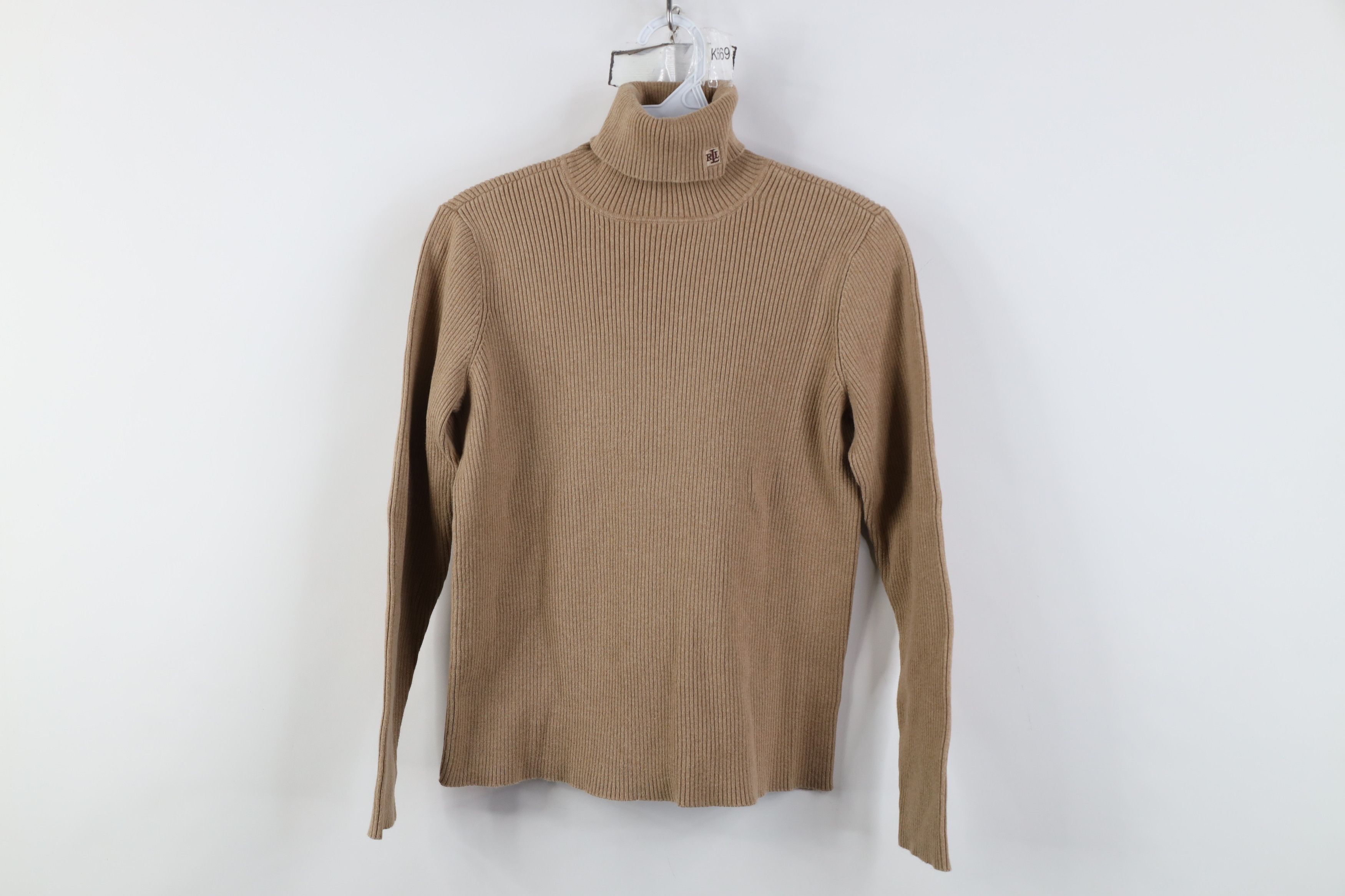 Ralph Lauren Vintage 90s Ralph Lauren Ribbed Knit Turtleneck Sweater Size M / US 6-8 / IT 42-44 - 1 Thumbnail