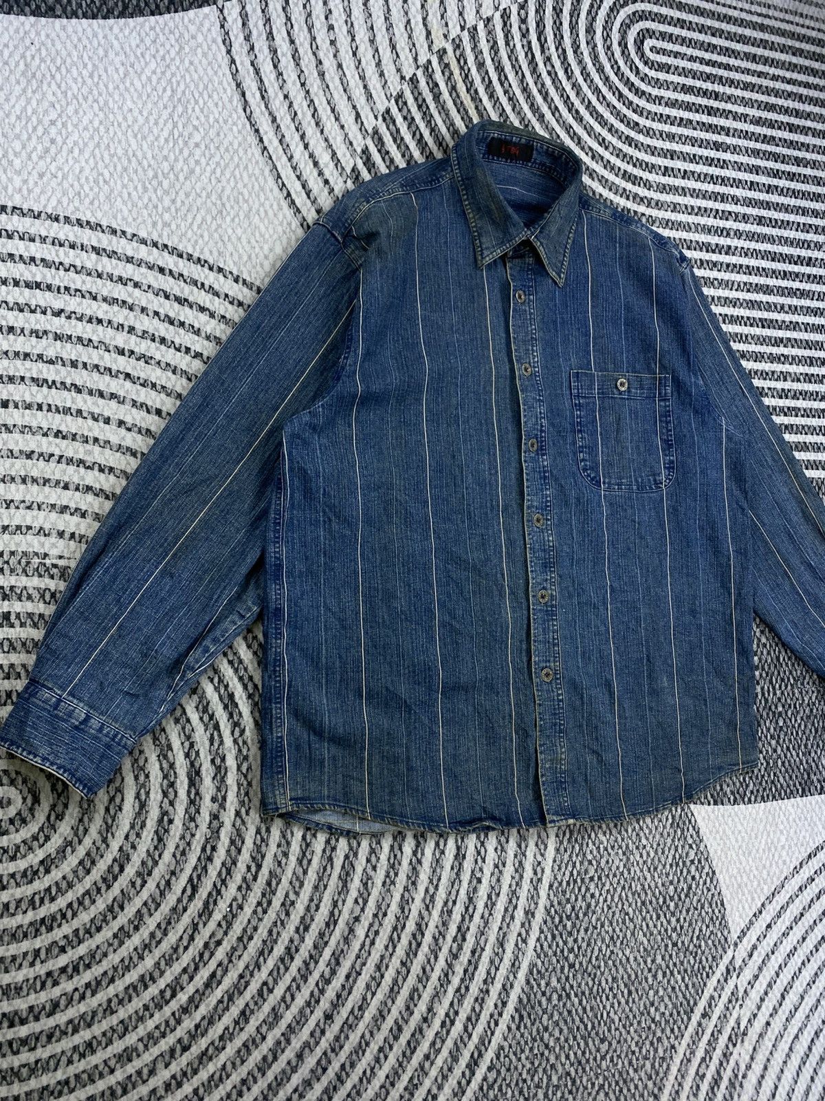 Japanese Brand Vtg STDG Striped Pattern Button Up Shirt Size US XL / EU 56 / 4 - 3 Thumbnail