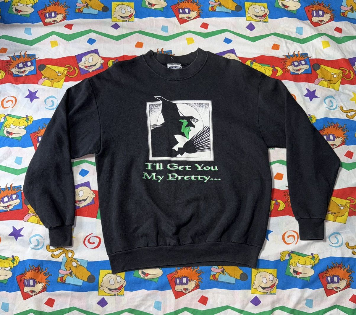 Vintage Rare Vintage Halloween Salem Wicked Witch Oz Sweatshirt Size US L / EU 52-54 / 3 - 1 Thumbnail