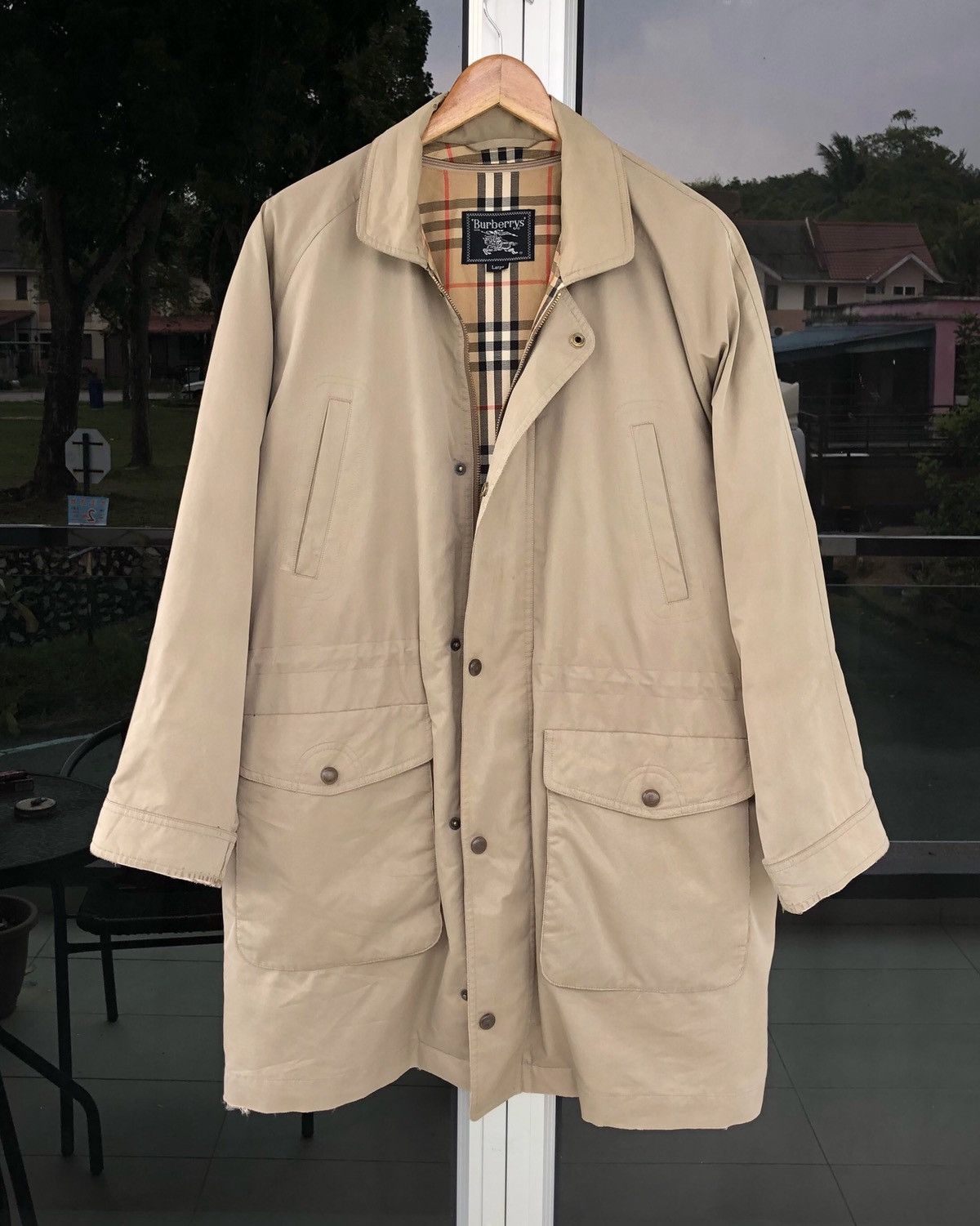 Burberry VTG Burberry London Lined Feathers Novacheck Parka Jacket Size US L / EU 52-54 / 3 - 5 Thumbnail