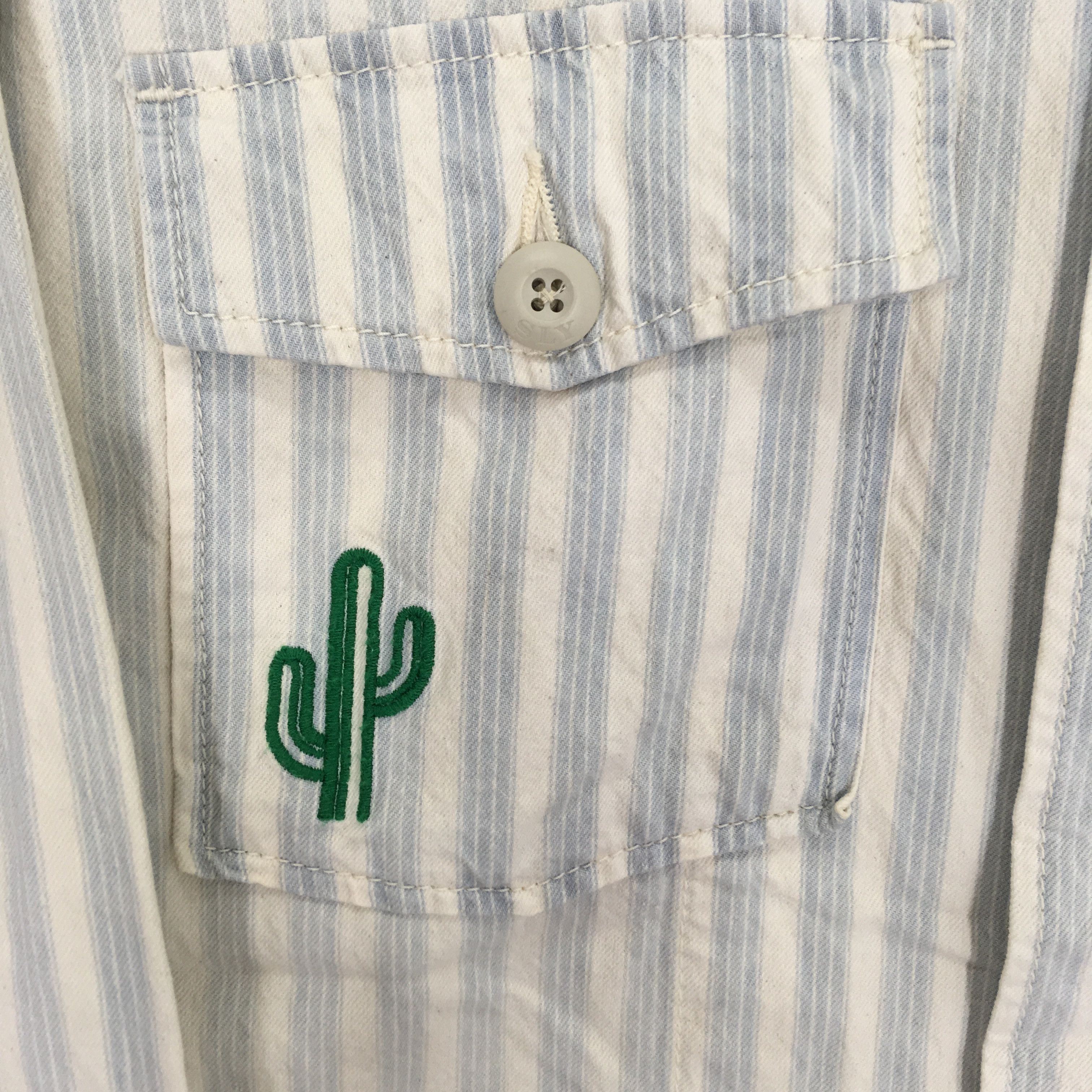 SLY Vintage SLY Japan Button Down Shirt Striped Bowling Workwear Size US M / EU 48-50 / 2 - 4 Thumbnail
