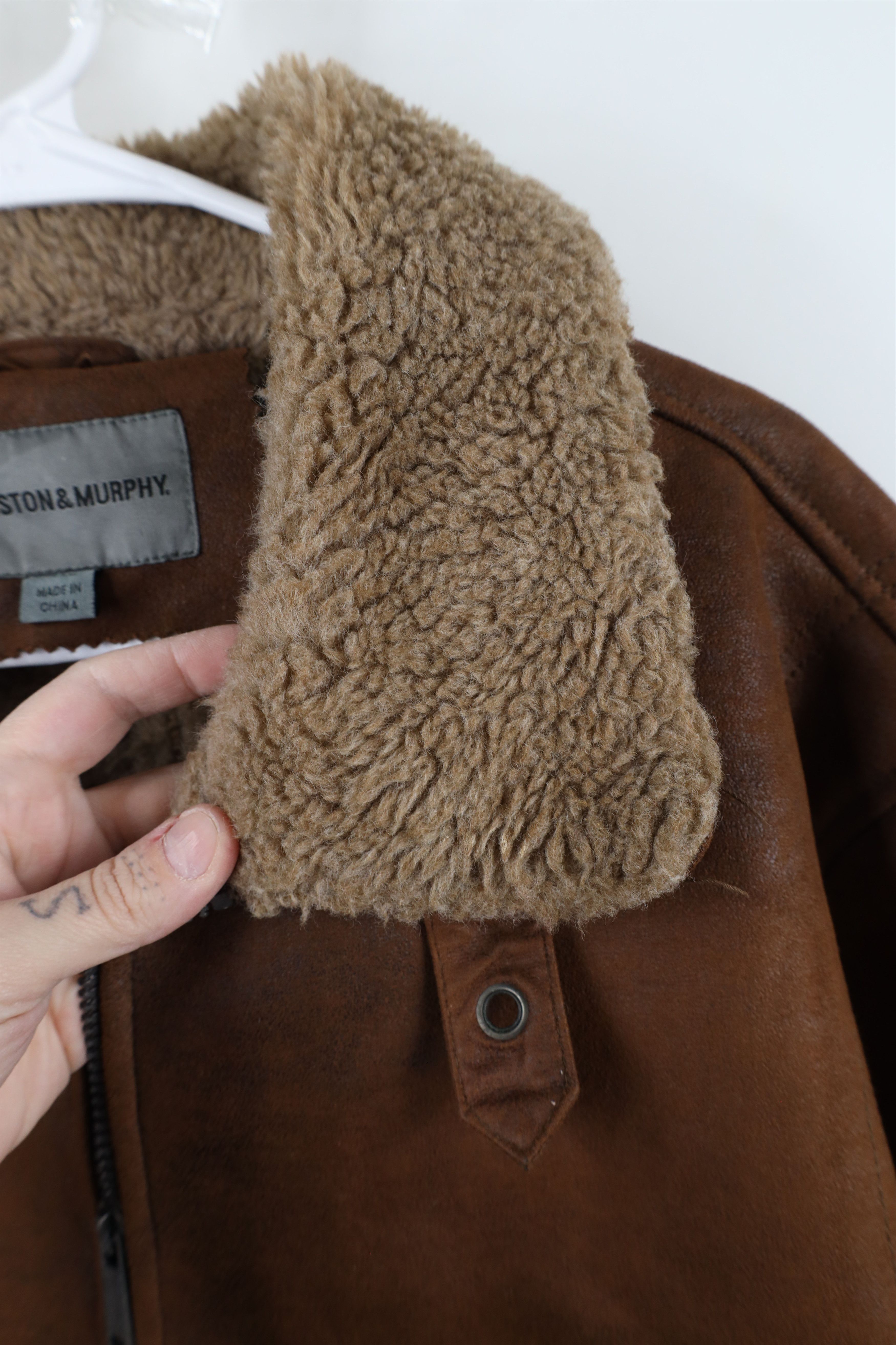 Johnston & Murphy × Vintage Vintage Johnston & Murphy Military B3 Bomber Jacket Brown Size US XXL / EU 58 / 5 - 4 Thumbnail