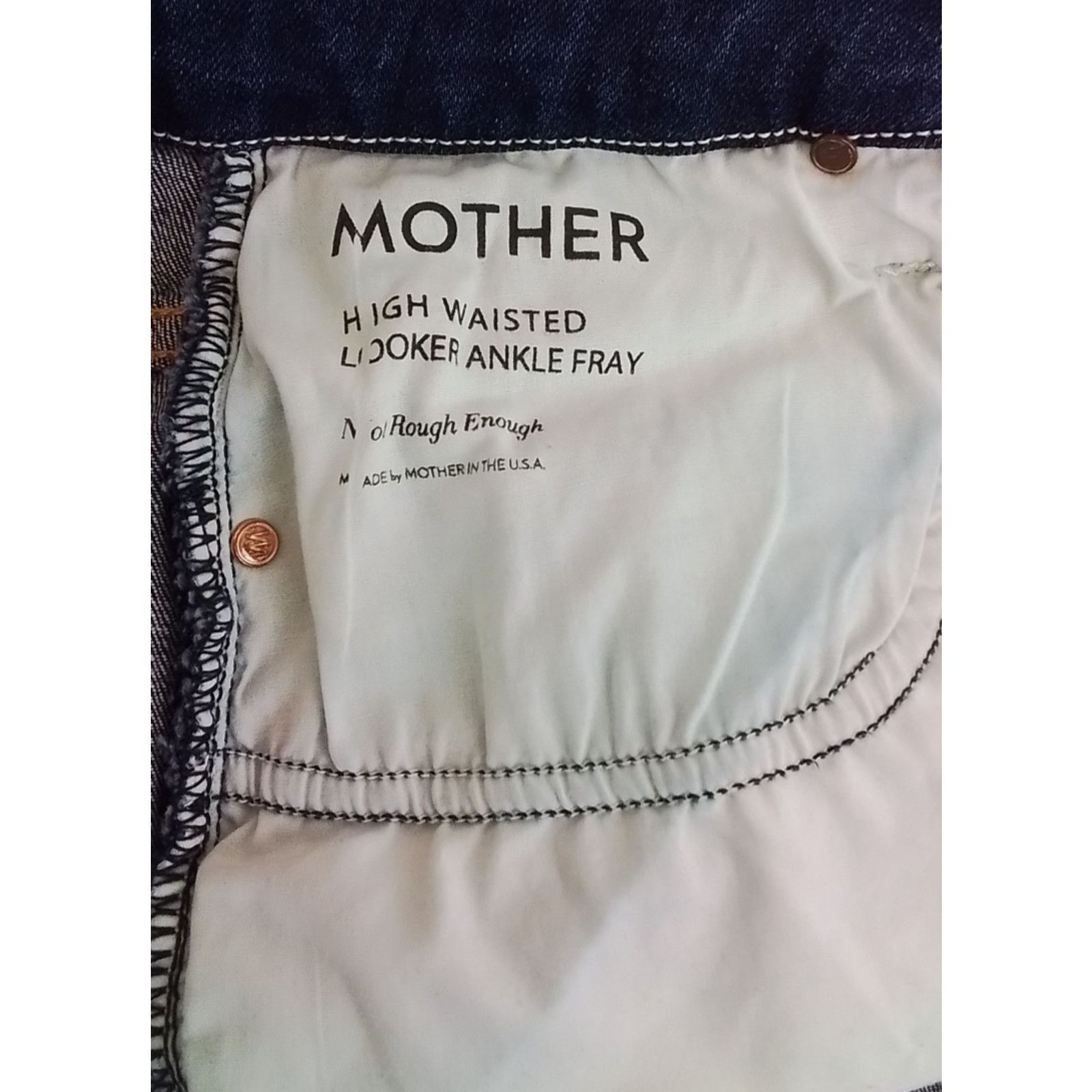 MOTHER Mother Looker Ankle Fray Jean Women's 29" High Waist Size 29" - 8 Thumbnail