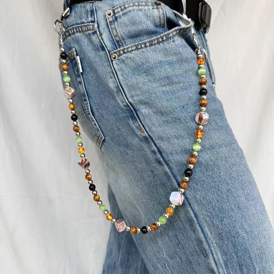 Jewelry COLOURFULL Gemstone Wallet Chain, Pants Chain Size ONE SIZE - 4 Thumbnail