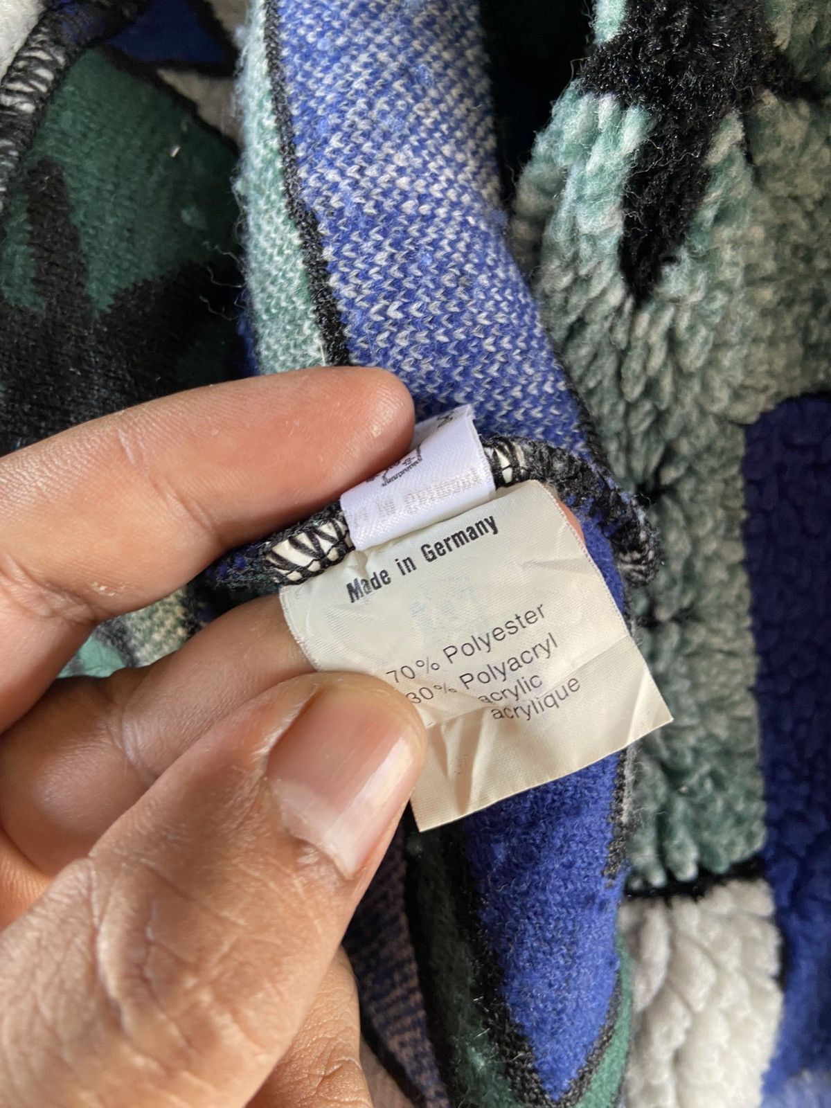 Other × Vintage AE WEEKENDS ABSTRACT FLEECE SHERPA JACKET Size US L / EU 52-54 / 3 - 9 Thumbnail