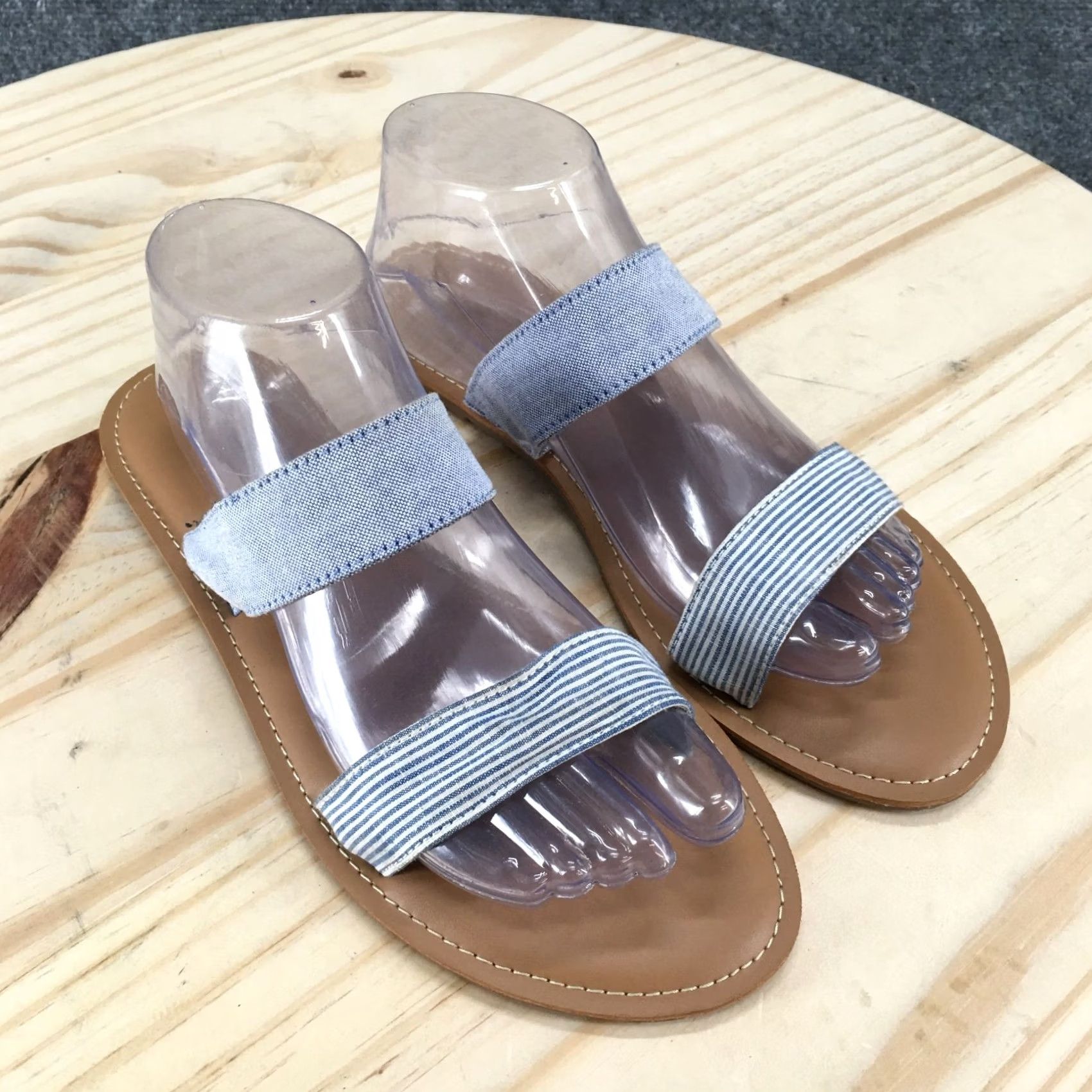 Old Navy Old Navy Sandals Womens 10 Double Strap Slide Blue Slip On Casual Comfort Flats Size US 10 / IT 40 - 3 Thumbnail
