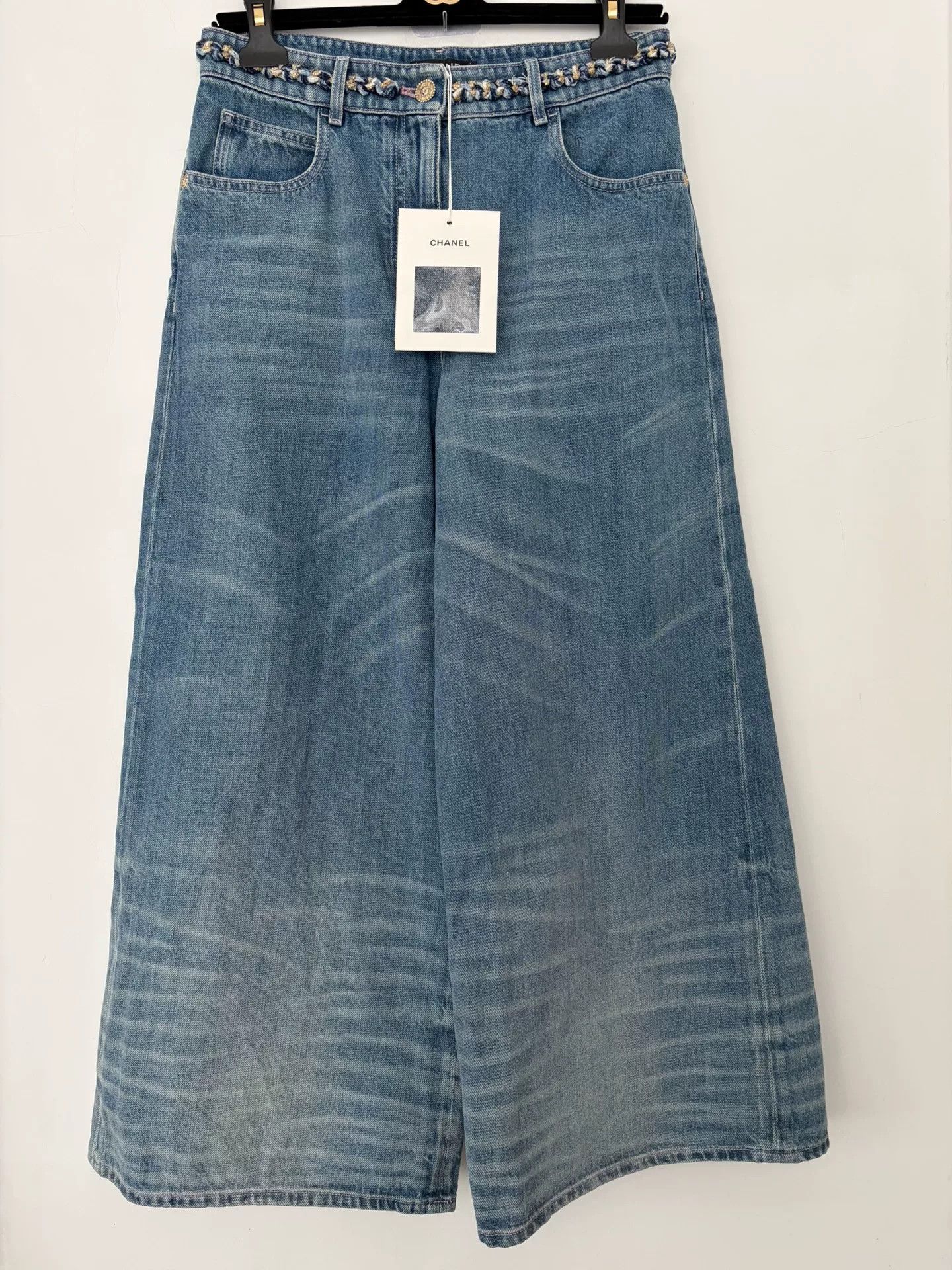 Chanel Chanel 25A Wide-Leg Denim Jeans Size US 38 / EU 54 - 1 Thumbnail