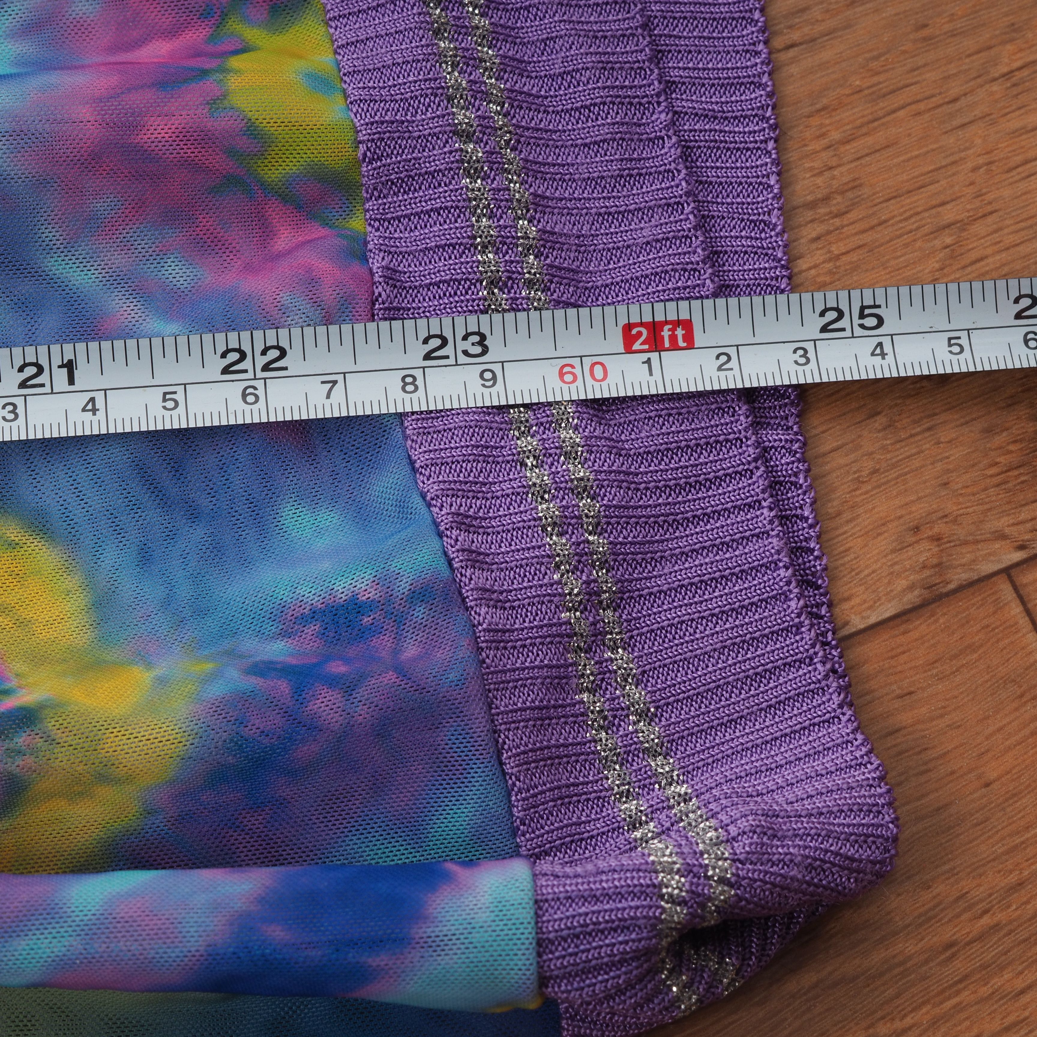 Roberto Cavalli × Vintage Roberto Cavalli Vintage 90s Tie Dye Mesh Top Blouse Size M / US 6-8 / IT 42-44 - 6 Thumbnail