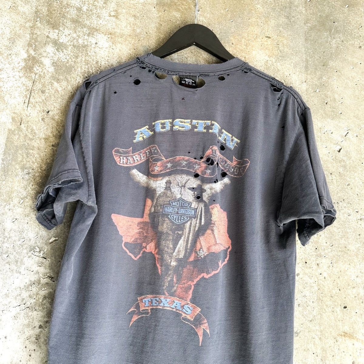 THRASHED Vintage Harley Davidson “Austin Texas” T Shirt