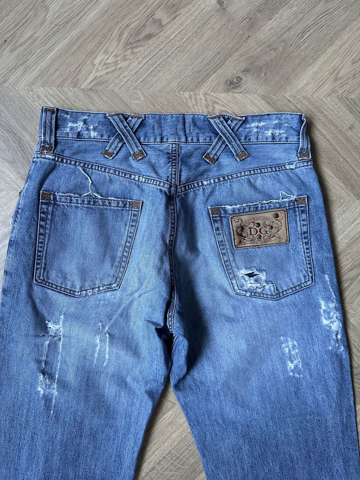 Dolce & Gabbana Dolce and Gabbana Crash Ripped Denim Jeans Distressed D&G Size US 32 / EU 48 - 4 Thumbnail
