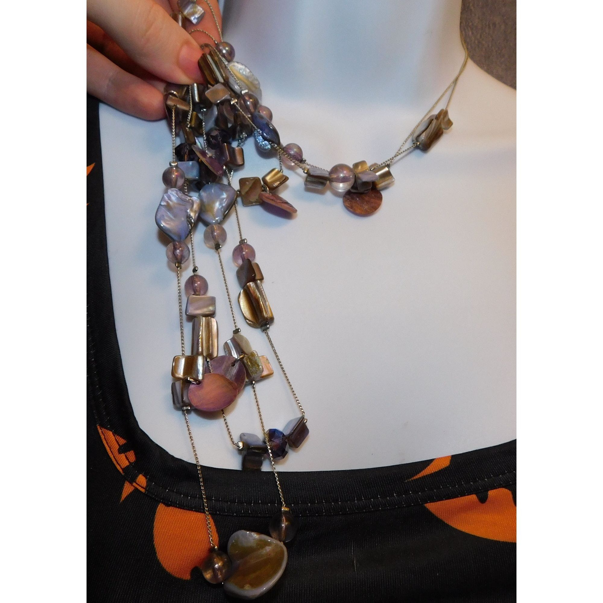 Other Purple Shell Necklace Size ONE SIZE - 1 Thumbnail