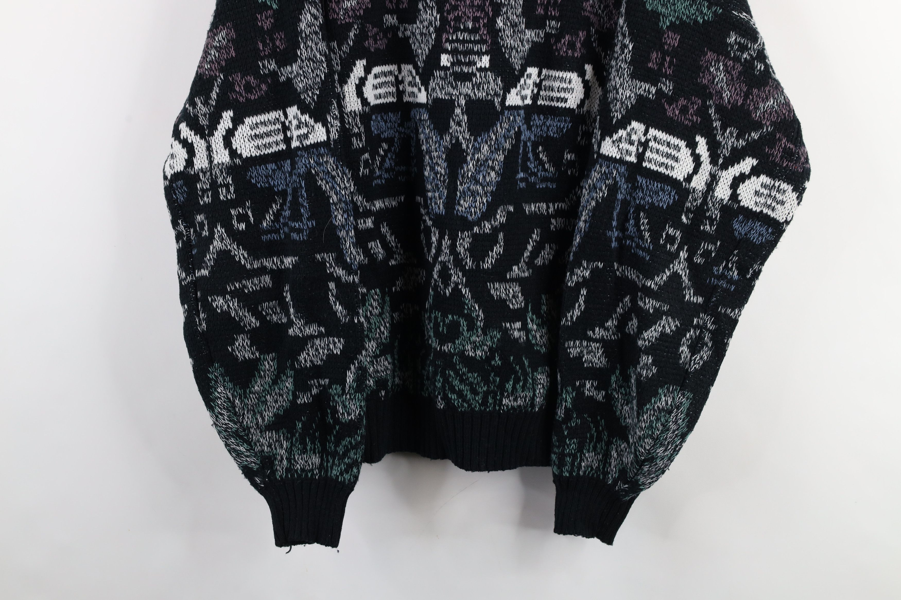 Vintage Vintage 90s Coogi Style Bassmaster Abstract Knit Sweater Size US L / EU 52-54 / 3 - 3 Thumbnail