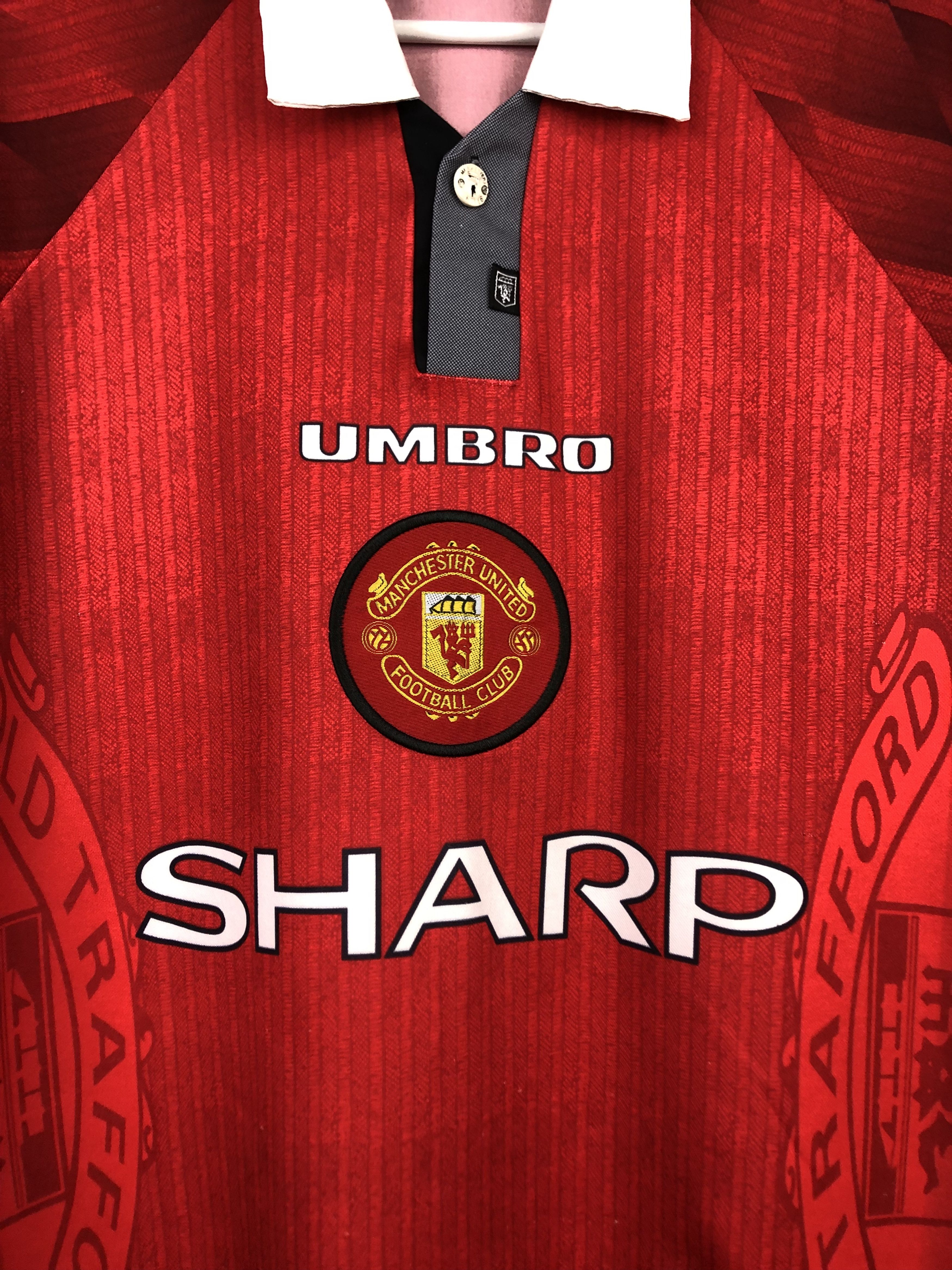 Vintage Manchester United football shirt 1996 Soccer Umbro Jersey Size US XL / EU 56 / 4 - 3 Thumbnail