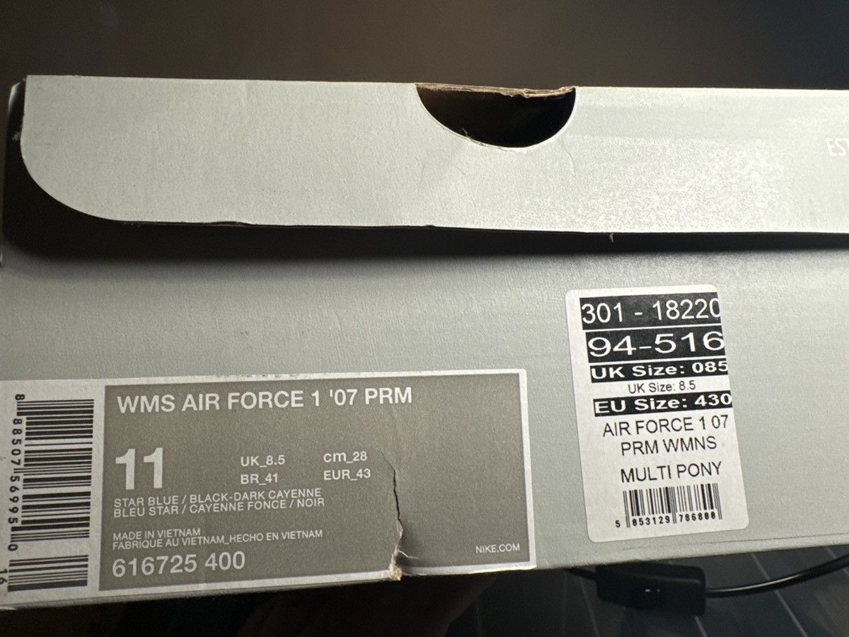 Nike WNS AIR FORCE 1 ‘07 PRM PONY FUR Size US 11 / IT 41 - 6 Thumbnail
