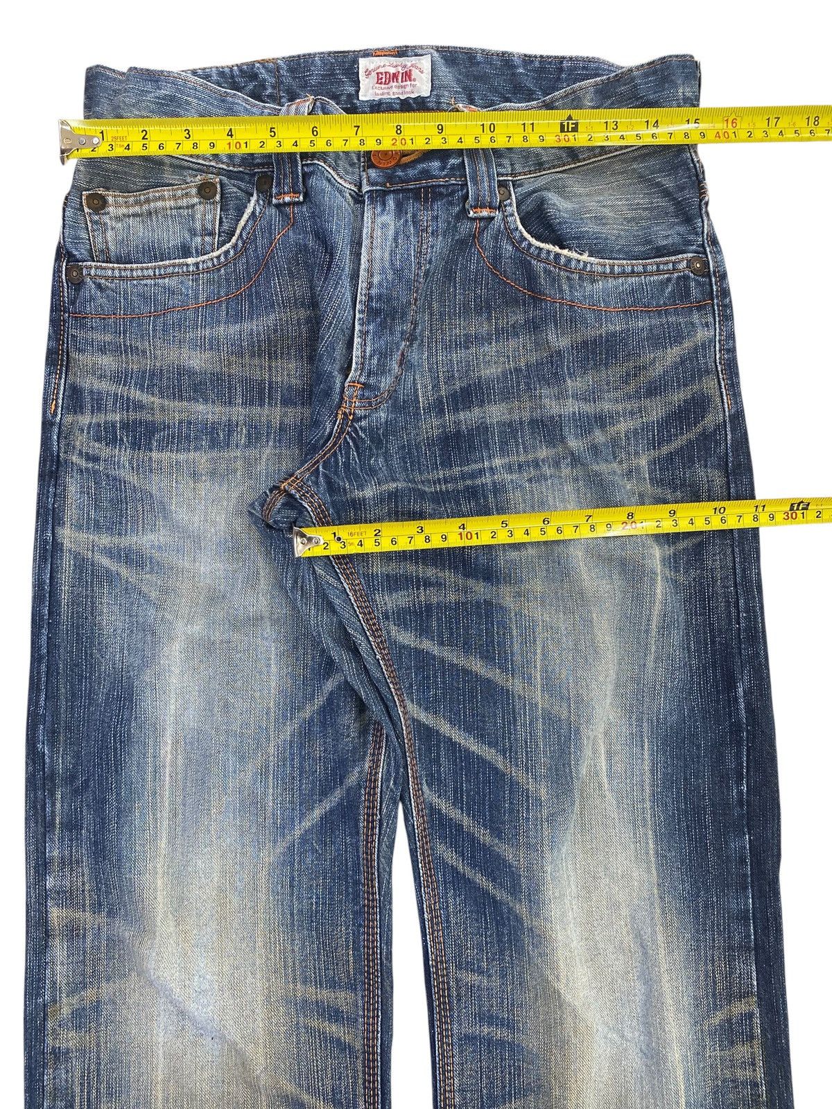 Edwin Edwin Faded Wash Whiskers Style Loose Jeans Size US 30 / EU 46 - 5 Thumbnail