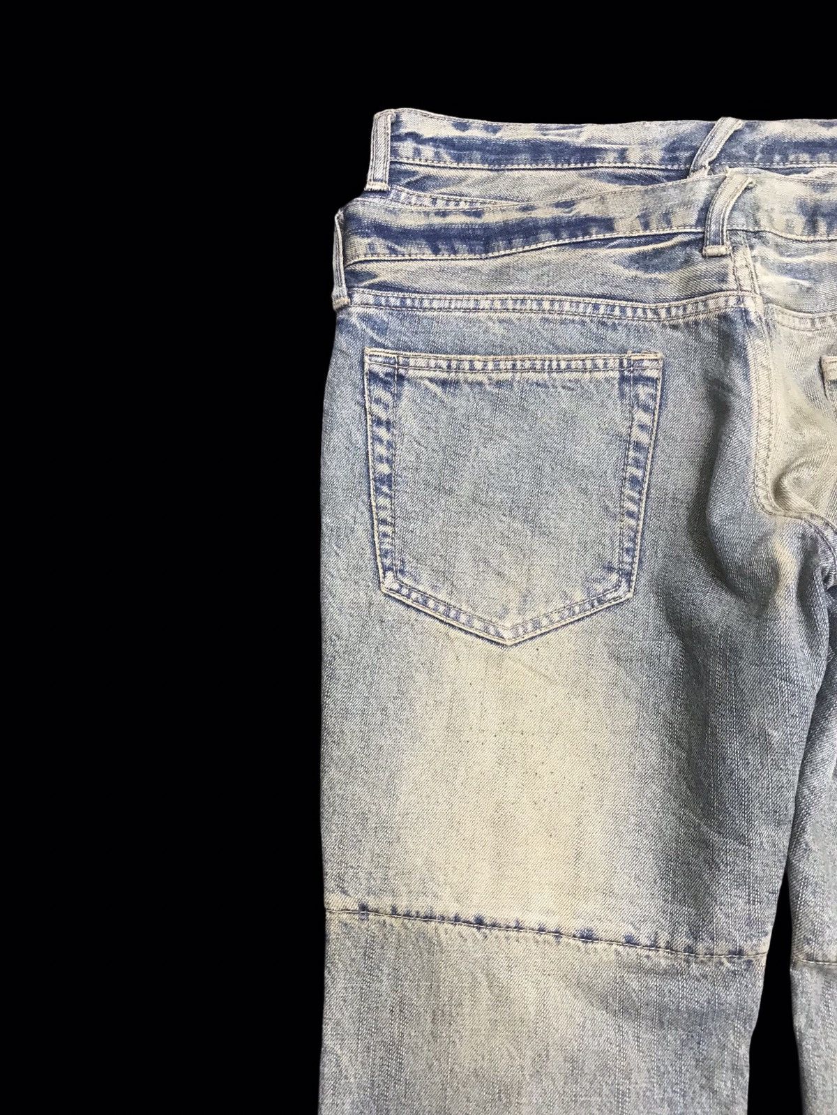PPFM 💥DOUBLE WAIST💥Archival PPFM Distressed Patchwork Denim F86 Size US 33 - 11 Thumbnail