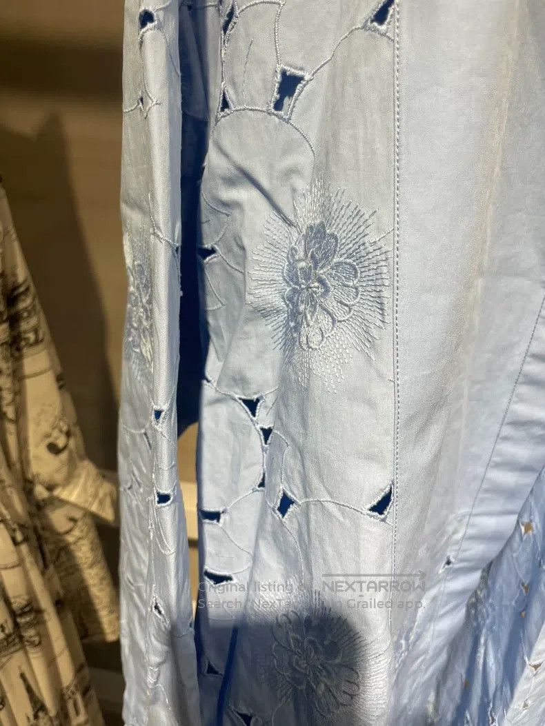 Valentino Valentino Heavy industry embroidered blue shirt Size M / US 6-8 / IT 42-44 - 4 Thumbnail