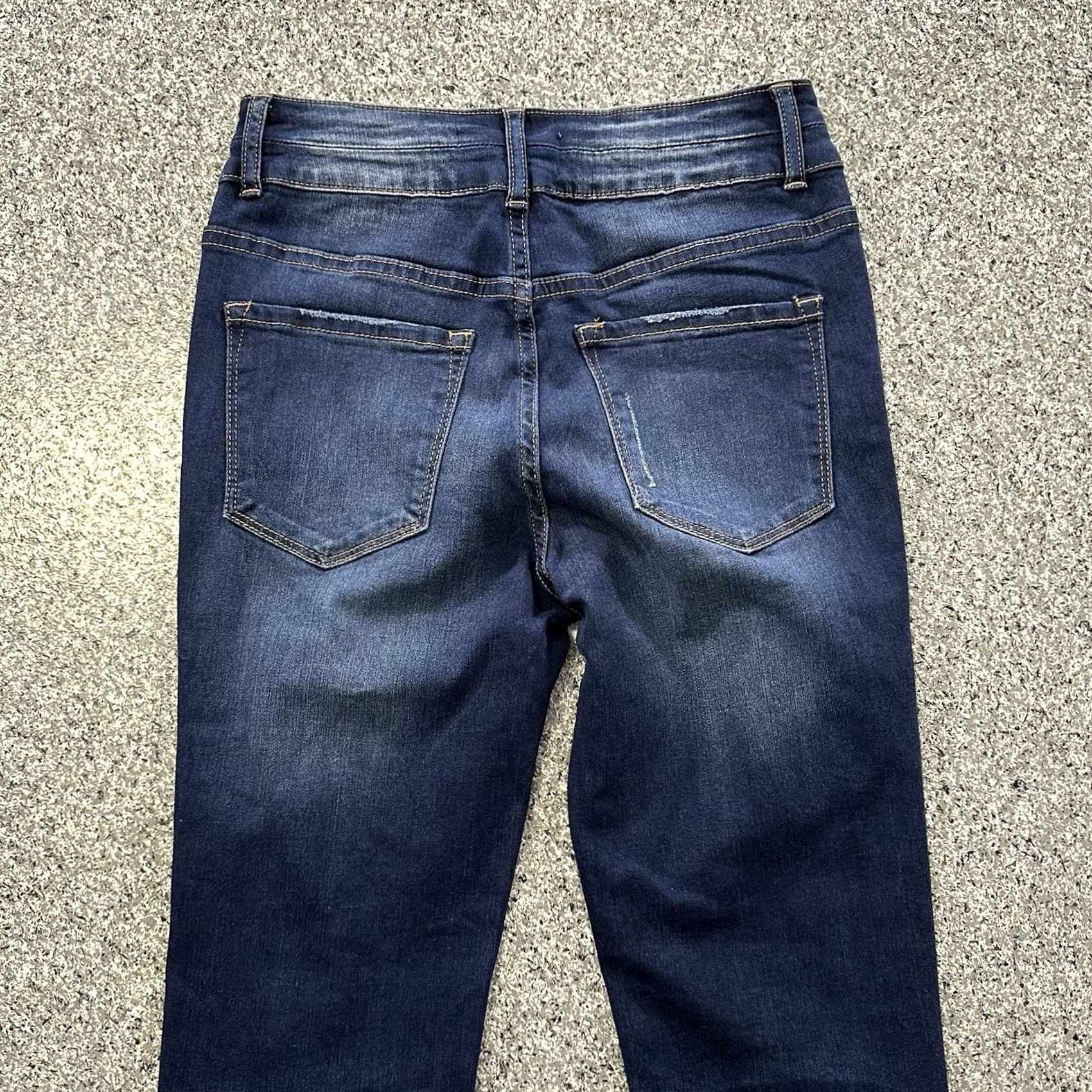 Vintage VINTAGE Vervet Jeans Womens 27 Blue 27x31 High Rise Skinny Jeggings Distressed Denim Dark Wash Size 27" / US 4 / IT 40 - 5 Thumbnail