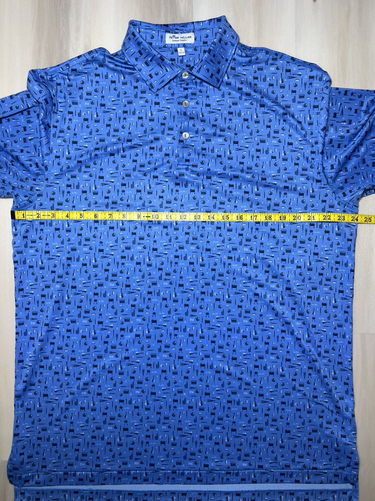 Peter Millar Peter Millar Polo Summer Comfort Golf BBQ Tailgate Print Size US L / EU 52-54 / 3 - 6 Thumbnail