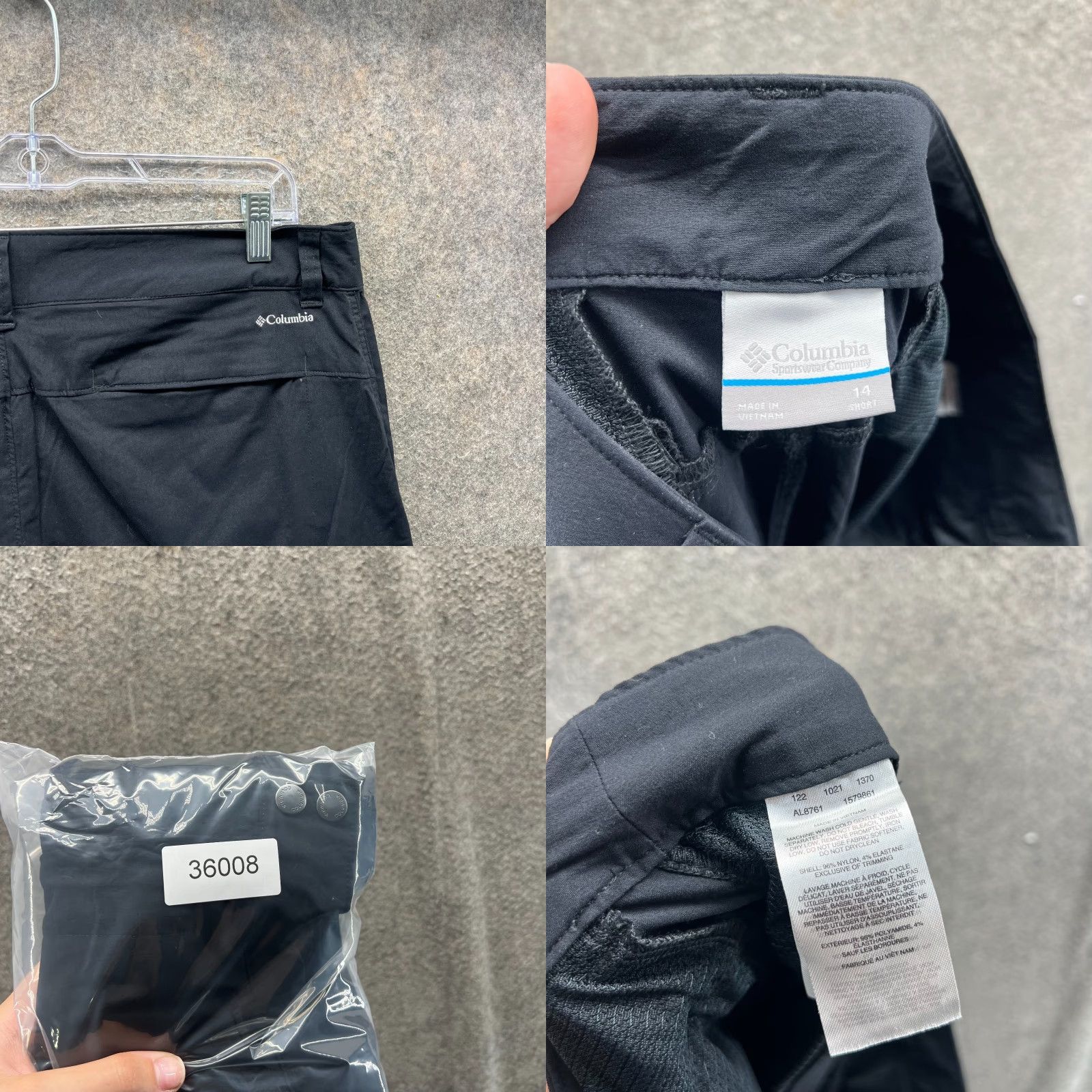 Vintage Columbia Pants Womens 14 Black Flat Front Trouser Saturday Trail Outdoors Nylon Pants Mens? Size 36" / US 14 / IT 50 - 8 Thumbnail