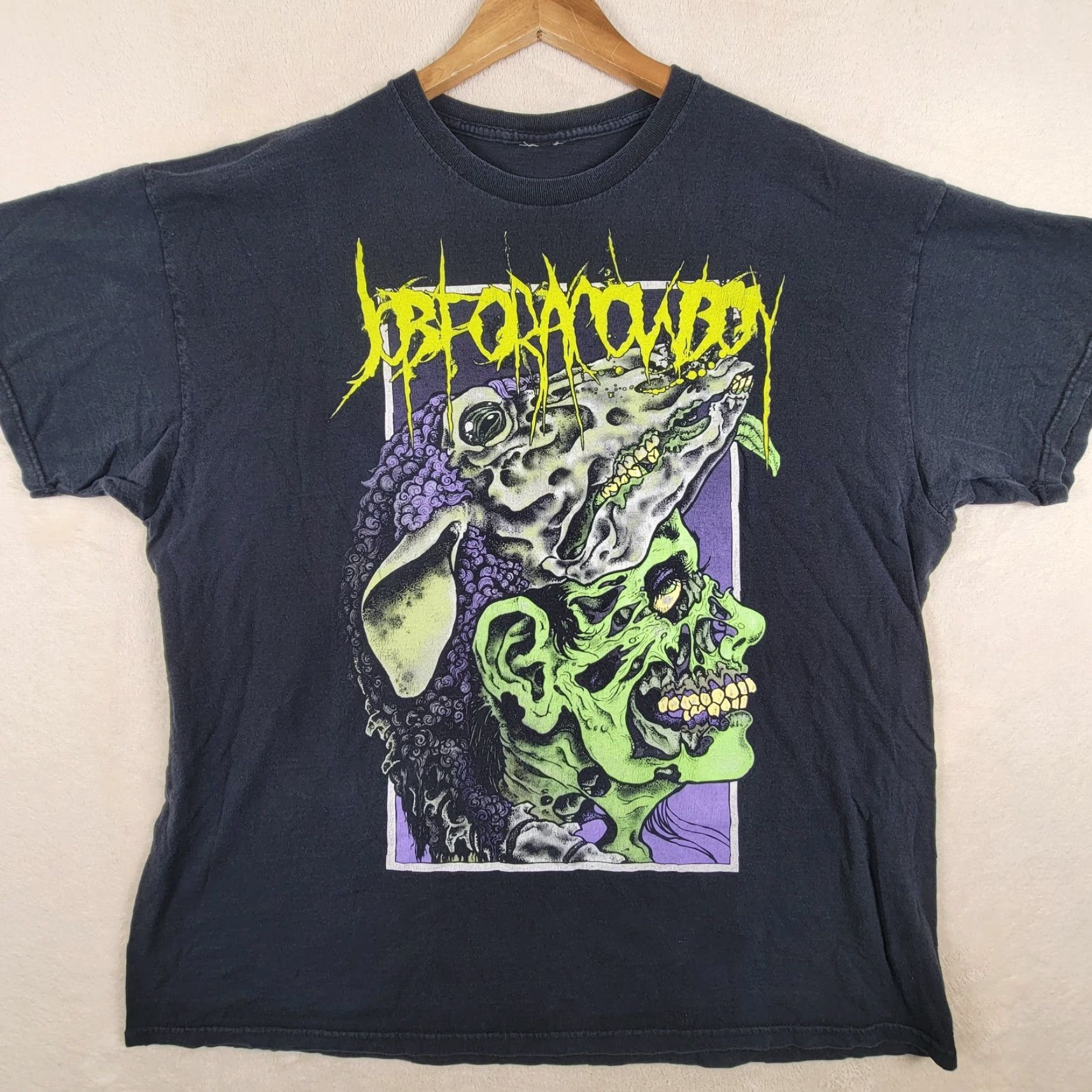 Vintage VINTAGE Job For A Cowboy Tshirt Band Metal Y2K Rock Art US Tour 2XL Black Mens Shirt Size US XXL / EU 58 / 5 - 2 Thumbnail