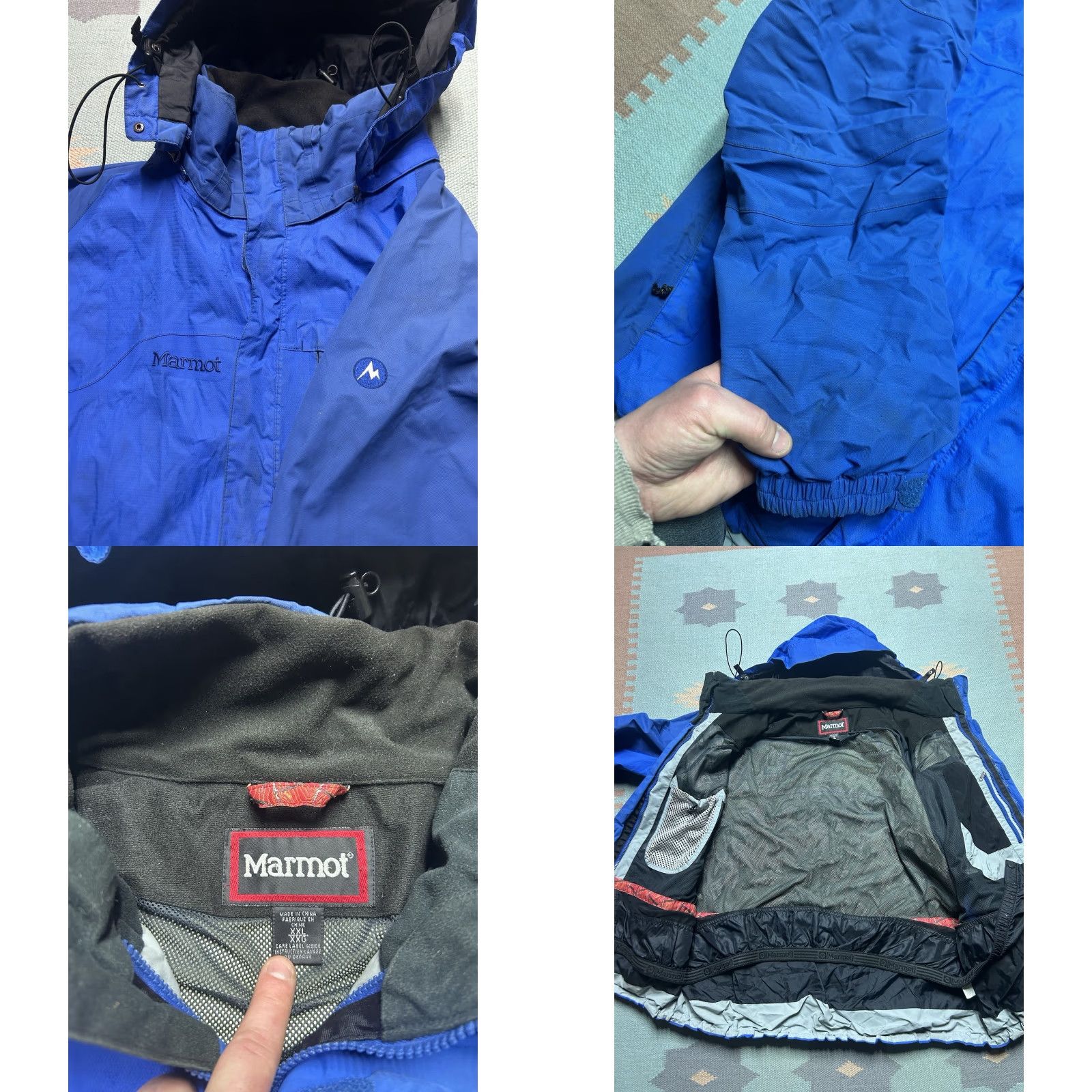 Marmot VINTAGE Marmot Gore Tex Jacket Parka Hooded Shell Ski Snow Blue Men’s XXL Size US XXL / EU 58 / 5 - 8 Thumbnail