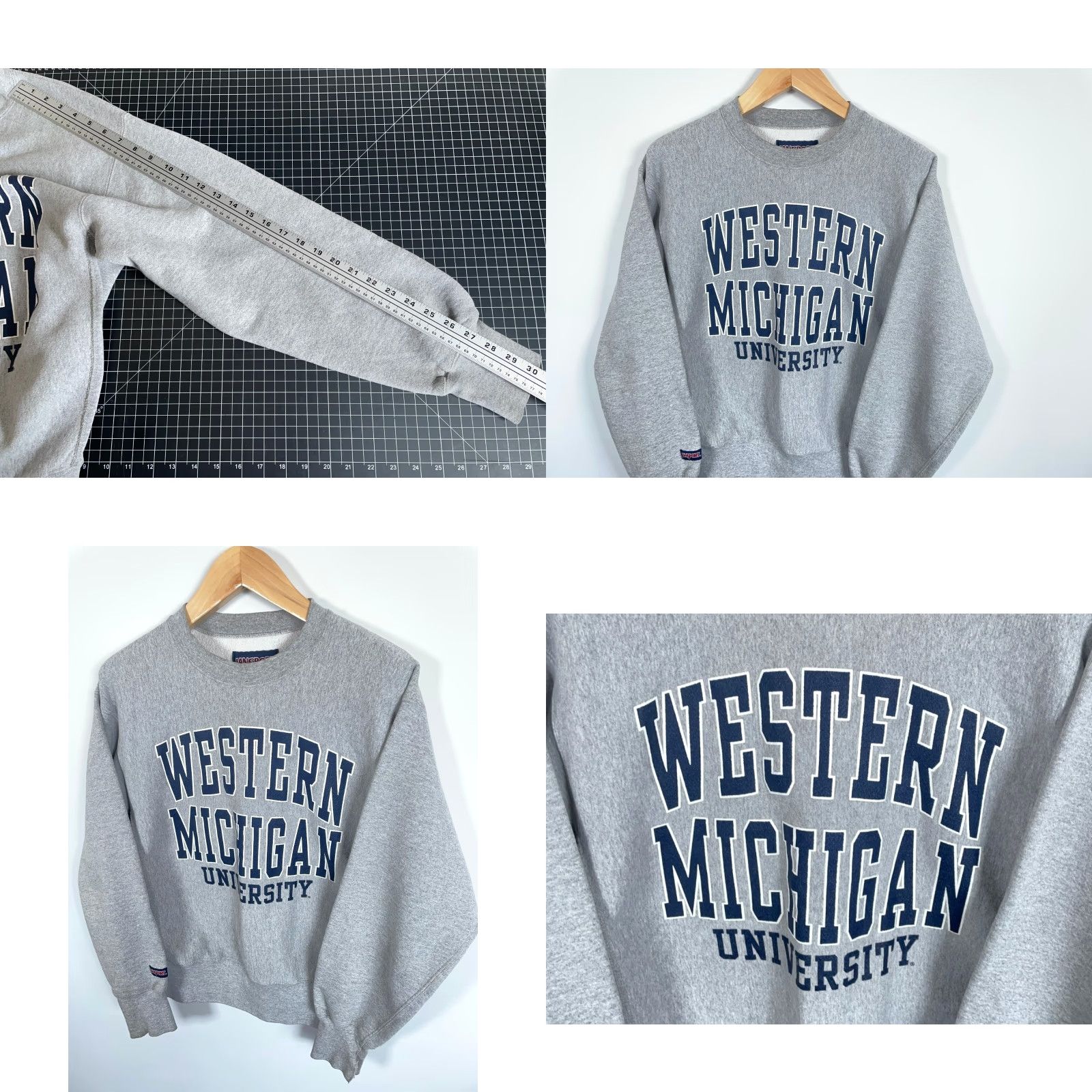 Jansport VINTAGE JanSport Western Michigan University Sweatshirt Adult Large Gray College Size US L / EU 52-54 / 3 - 8 Thumbnail