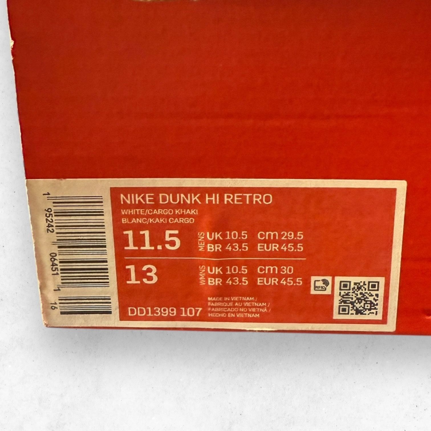 Nike Nike Dunk High Retro Men's Shoes Cargo Khaki Men 11.5 NWB Size US 11.5 / EU 44-45 - 5 Thumbnail