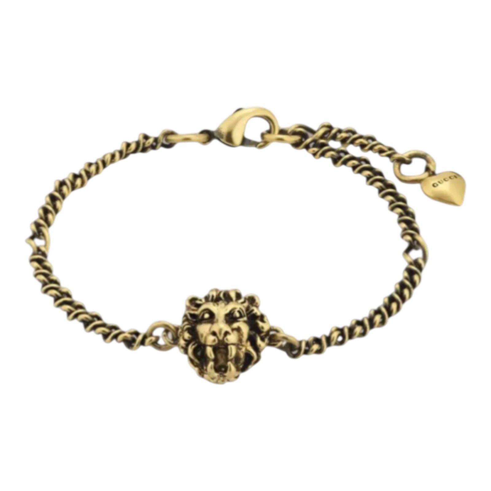 Gucci Gucci Lion Head Bracelet Gold Metal Size ONE SIZE - 2 Thumbnail