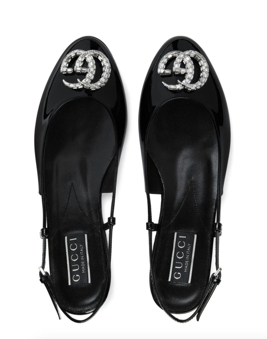 Gucci Crystal Double G Ballerina Flats SIZE 35