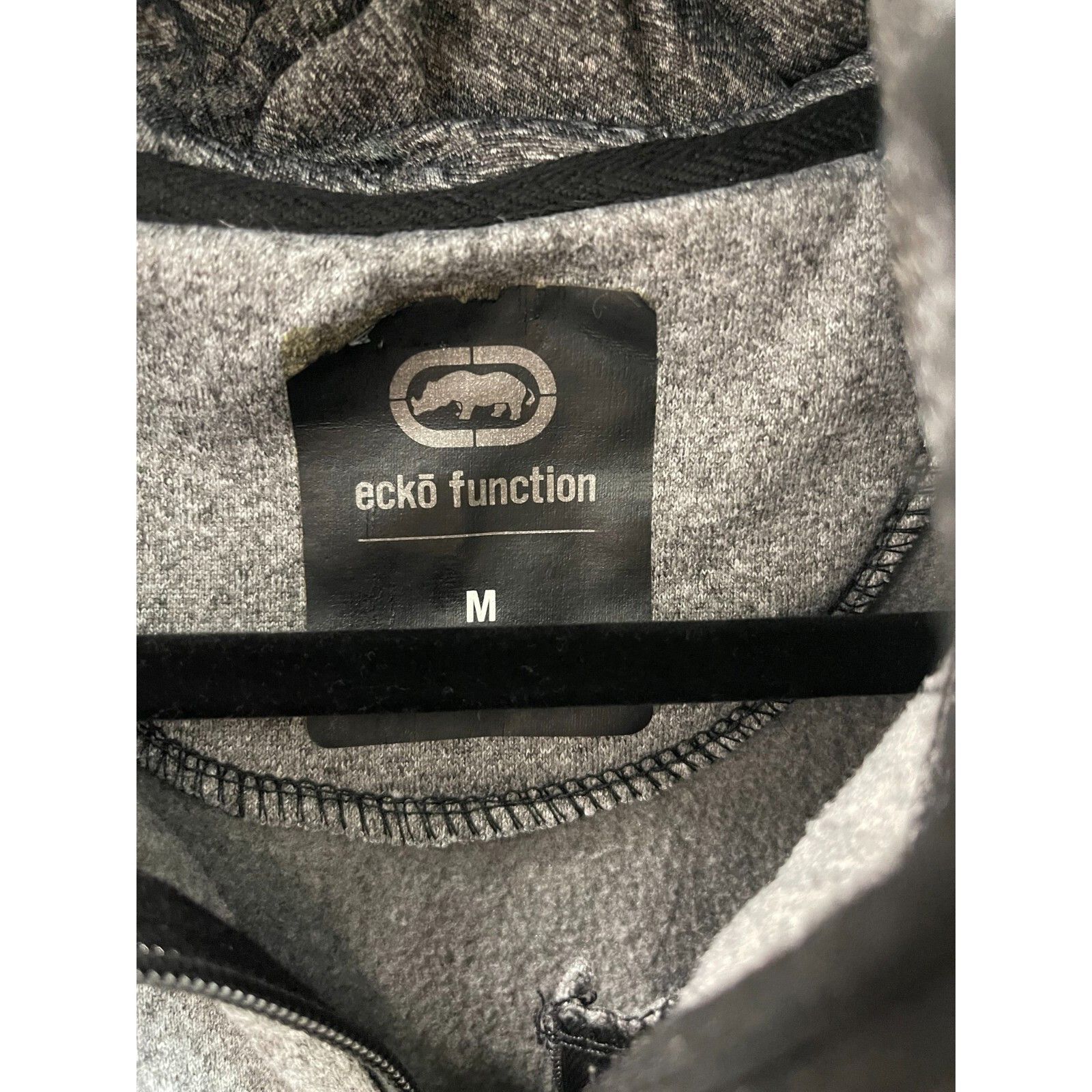 Marc Ecko VTG Y2K 90S ECKO FUNCTION GREY FLEECE TECH ZIP SWEATER HOODI Size US M / EU 48-50 / 2 - 6 Thumbnail