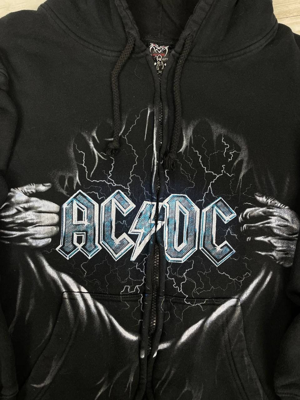AC/DC Vintage AC/DC Hoodie Full Zip Rock Band Y2K 00s Size US XL / EU 56 / 4 - 6 Thumbnail