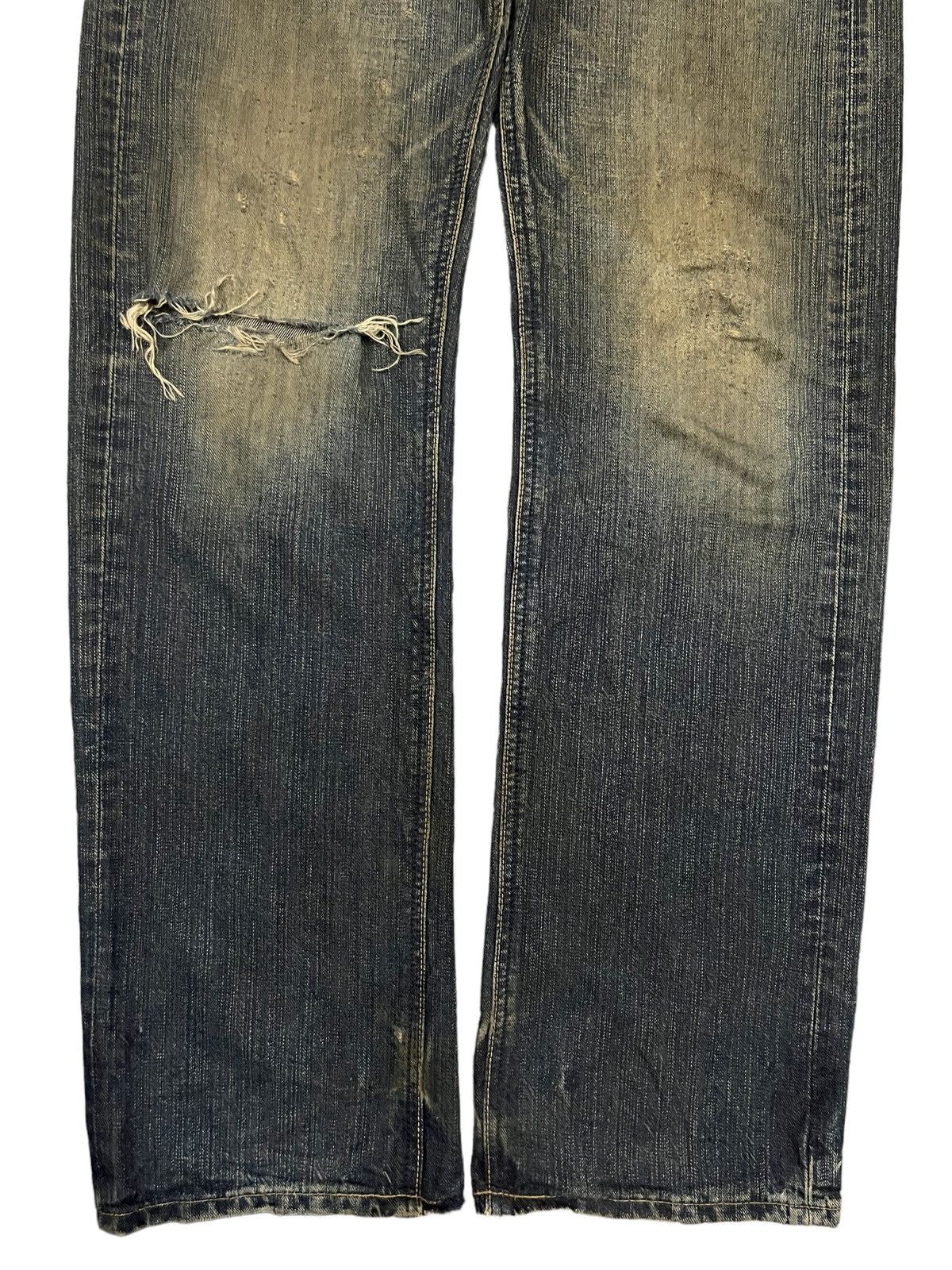 14th Addiction Vintage Lee Mud Washed Distressed Straight Fit Jeans Size US 32 / EU 48 - 4 Thumbnail