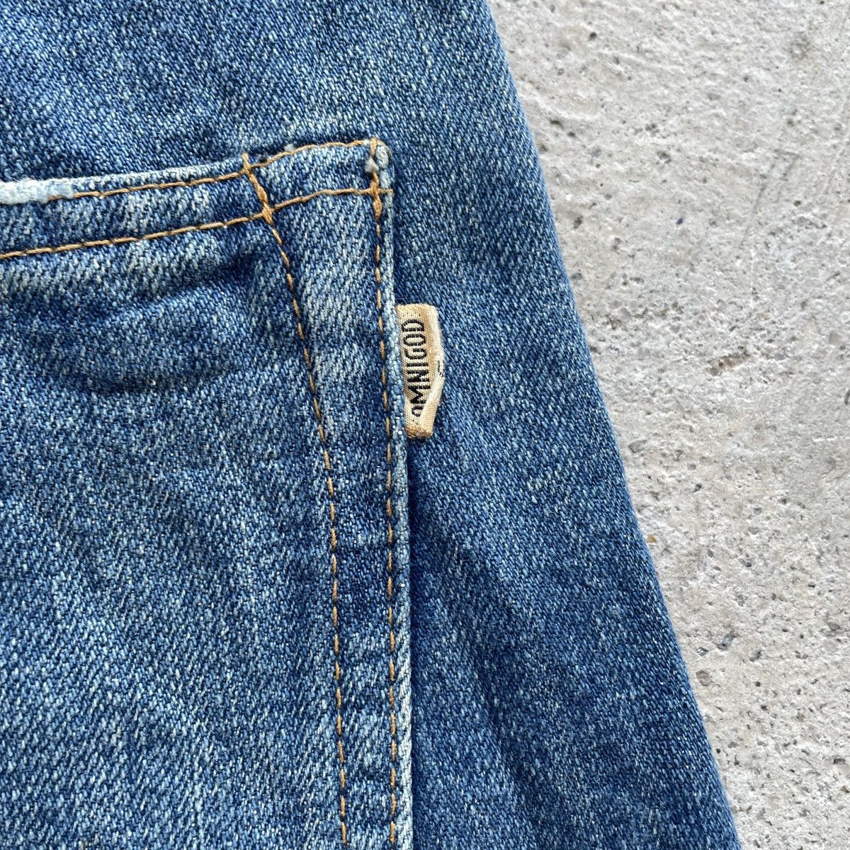 OMNIGOD Vintage OMNIGOD Jeans Selvedge Distressed Denim Faded Pants Size US 32 / EU 48 - 13 Thumbnail