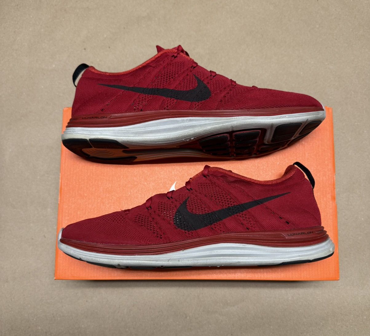 Nike Nike Flyknit Lunar 1+ Red size 14 men’s running shoes Rare! Size US 14 / EU 47 - 1 Thumbnail