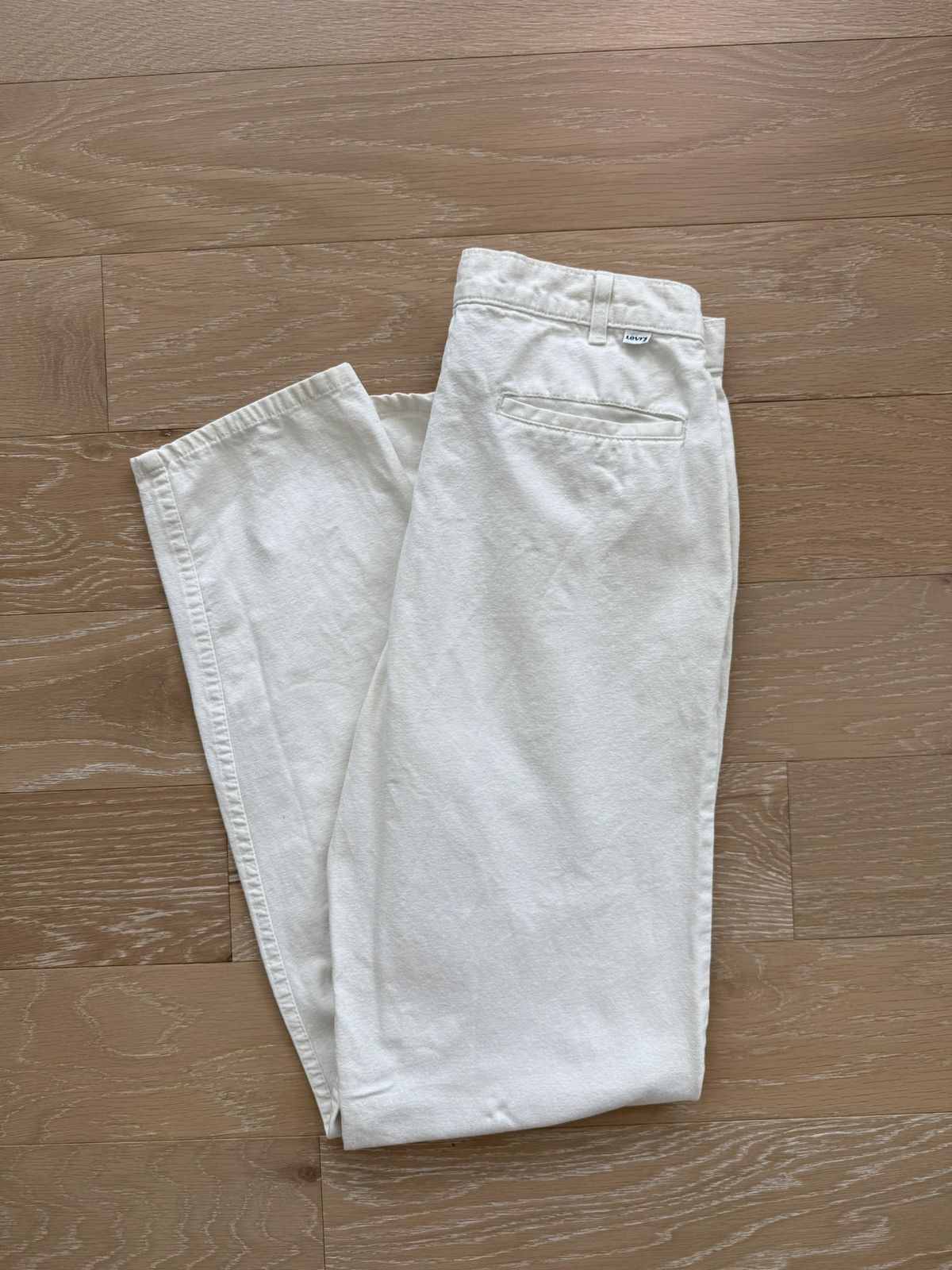 Levi's Vintage 80s White Pleated Levi’s 501 Pants Size 31" - 2 Thumbnail