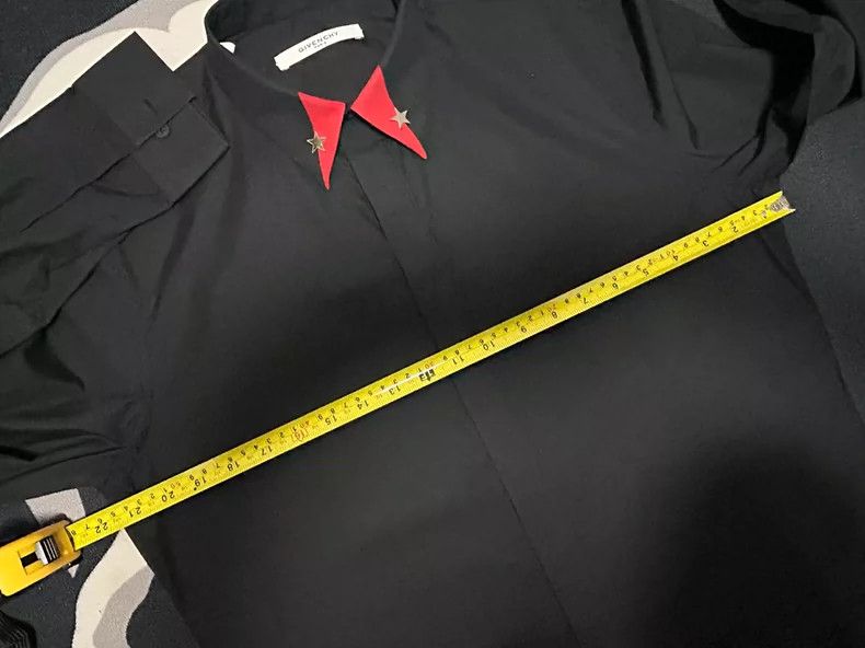 Givenchy Givenchy Shirt, Black Classic Five-pointed Star Rivet Deco Size US XL / EU 56 / 4 - 4 Thumbnail