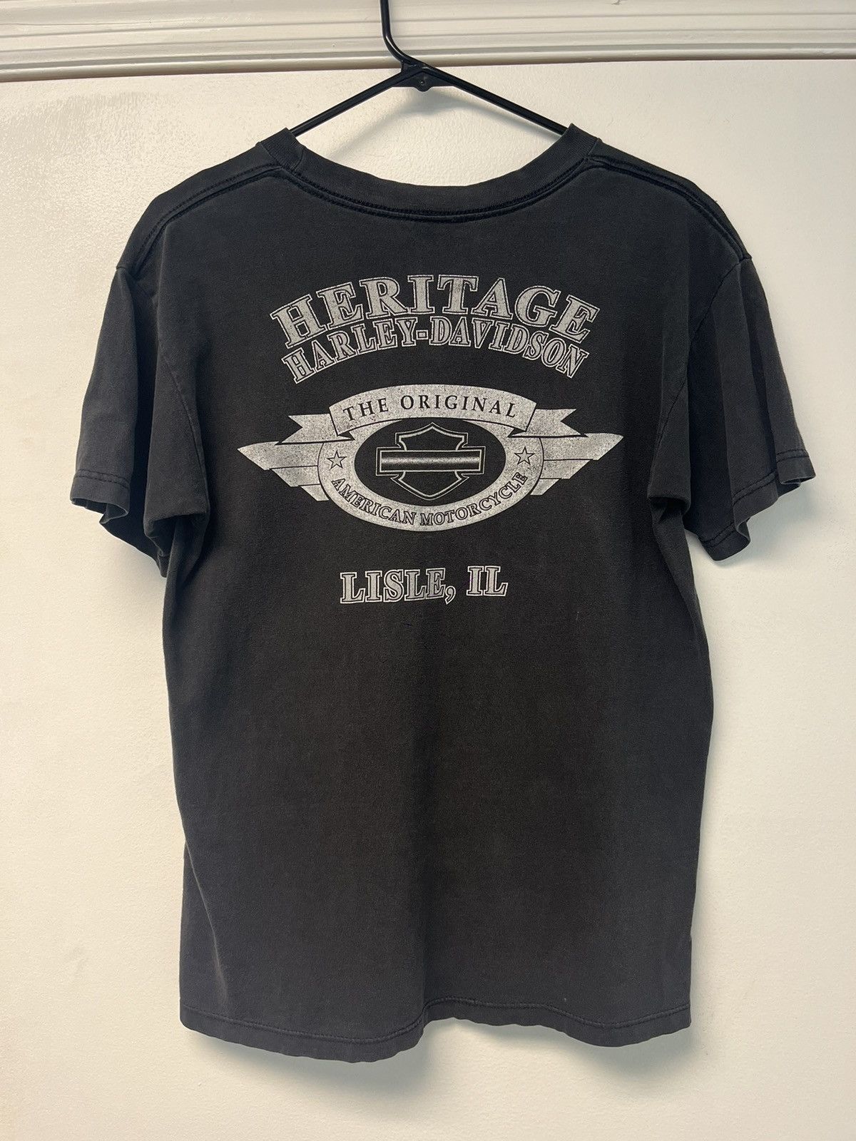 Harley Davidson Vintage 02 Harley Davidson Wolf Print Faded Tshirt Size US M / EU 48-50 / 2 - 4 Thumbnail