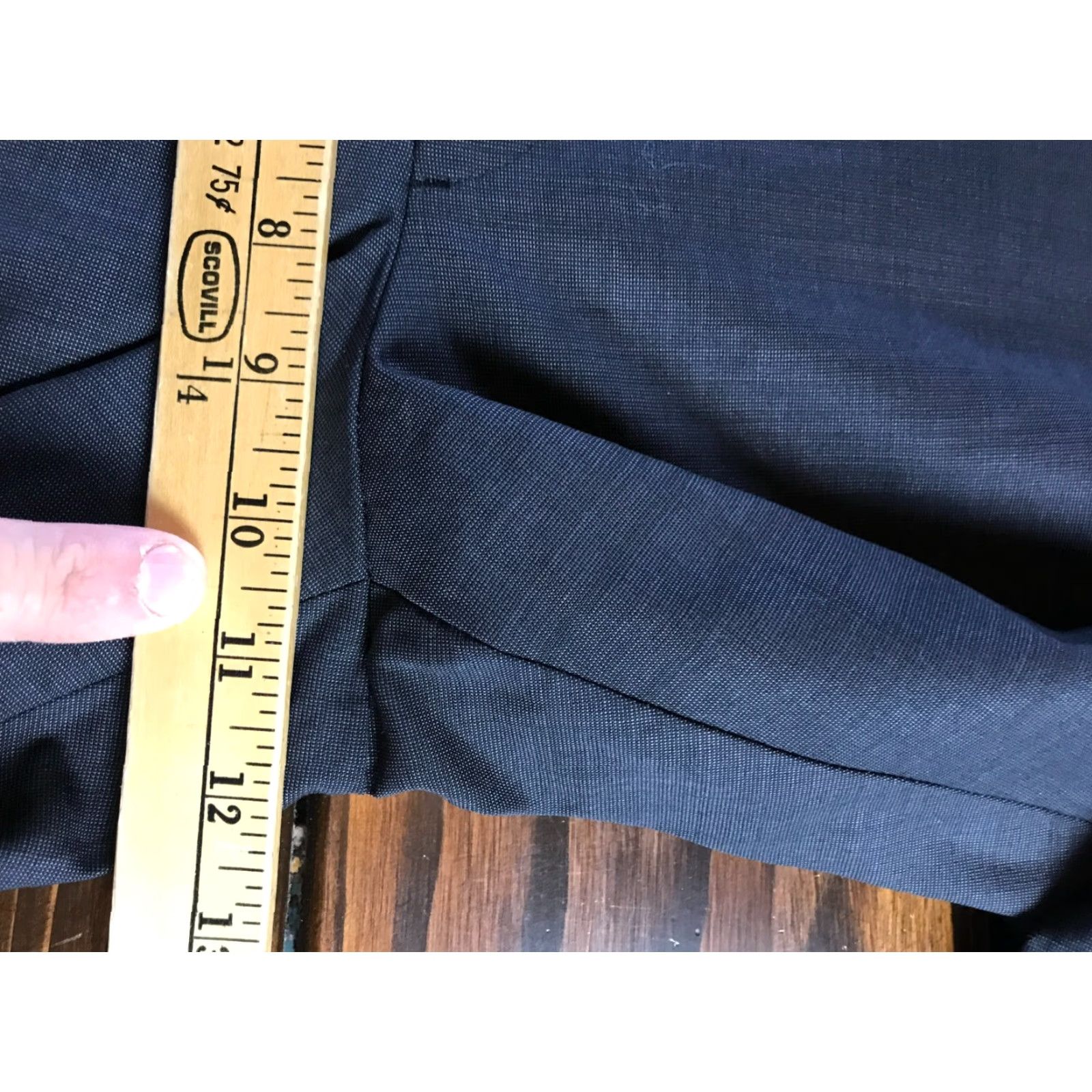 Express Express Pants Women's 34/32 Dark Gray Wool Blend Dress Pants Casual Straight Front Flat Front Regular Size 24" / US 00 / IT 34 - 4 Thumbnail