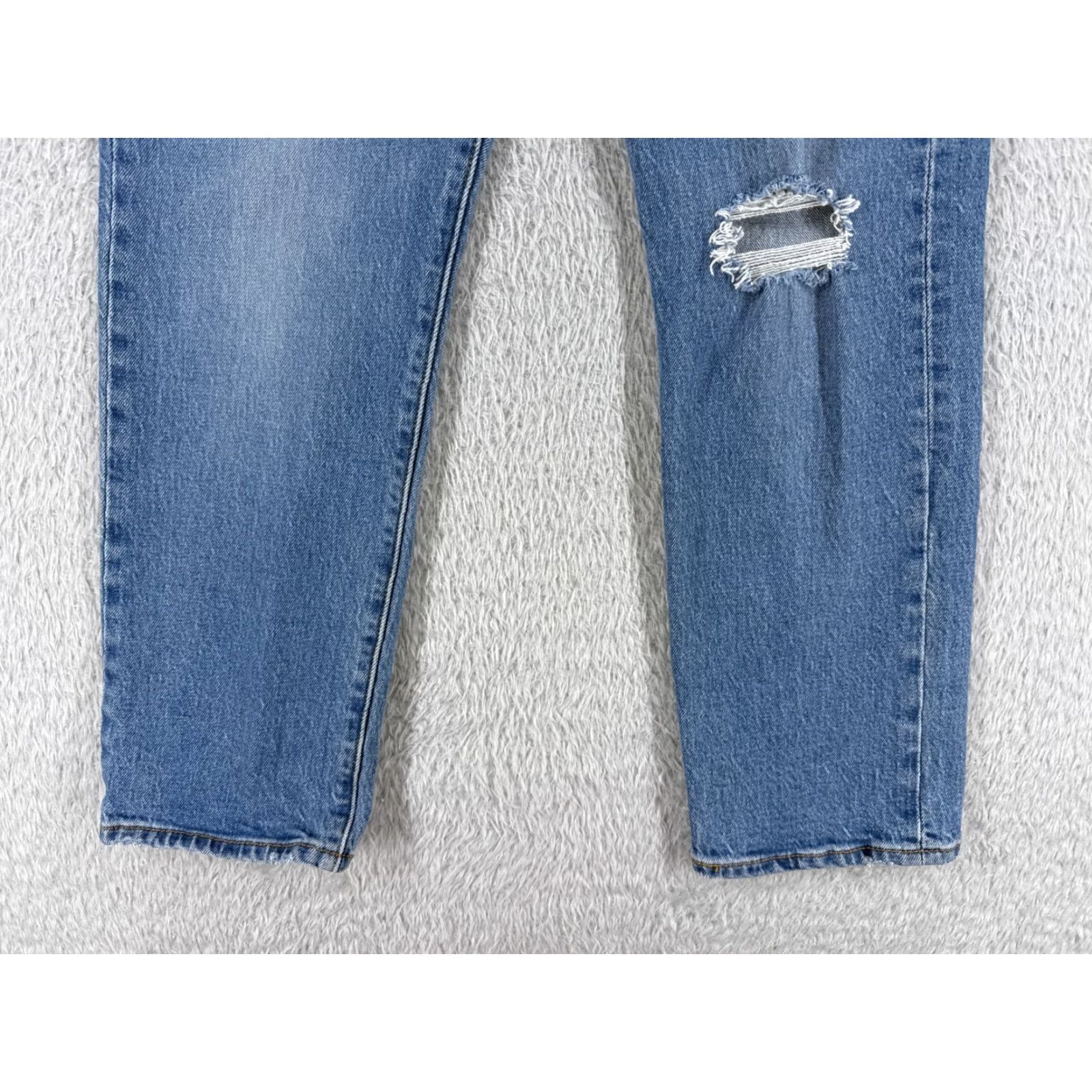 Levi's Levi's Jeans Women's 25x25 Blue Denim Wedgie Straight Button 25 25x25 Levi's 500 Series Retro Modern Distressed Stretch Regular Classic Jeans Womens Size 42" / US 20 - 2 Thumbnail