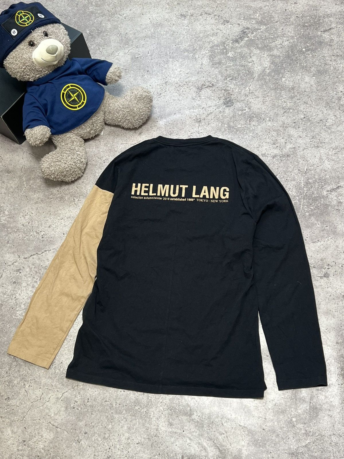 Helmut Lang 2018 Rare Logo Helmut Lang Spellout Tubular Longsleeve Size US L / EU 52-54 / 3 - 1 Thumbnail