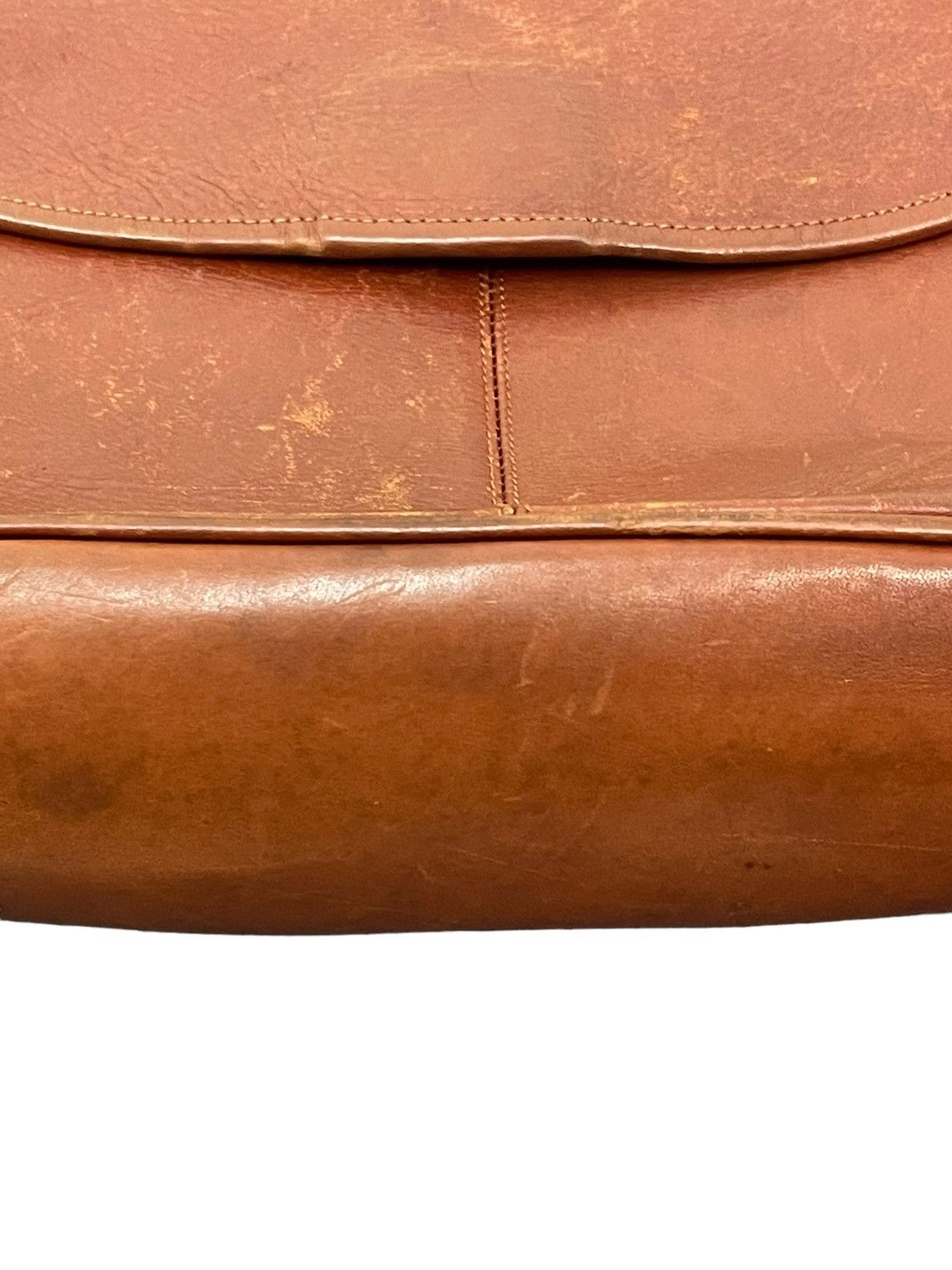 Japanese Brand Full Leather Patina Wako Cross Body Bag 4🟩 Size ONE SIZE - 6 Thumbnail