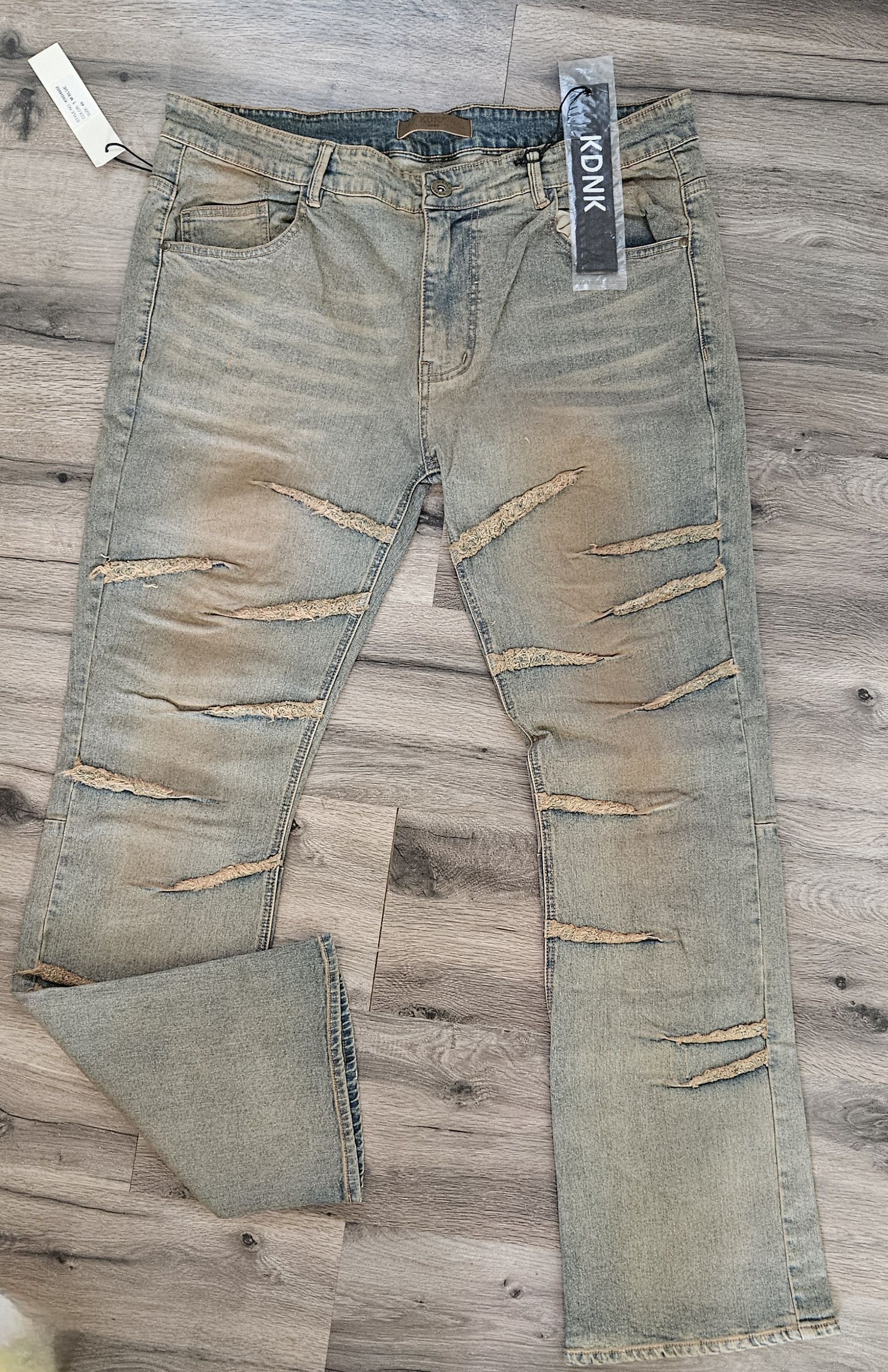 Other KDNK Men's Tigris Skinny Flare Jeans Med Blue Wash Size 40 Size US 40 / EU 56 - 1 Thumbnail