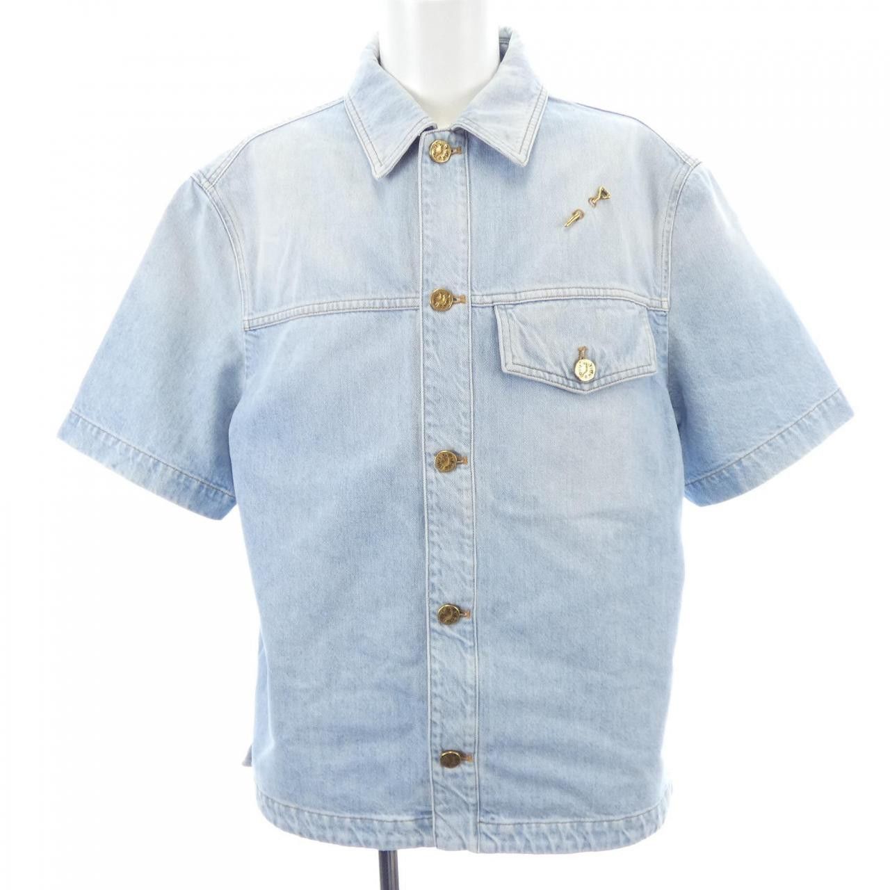Louis Vuitton Louis Vuitton Denim S/S Shirt Denim Shirt Denim Tops HLS50WEU6 DUTY FREE for USA