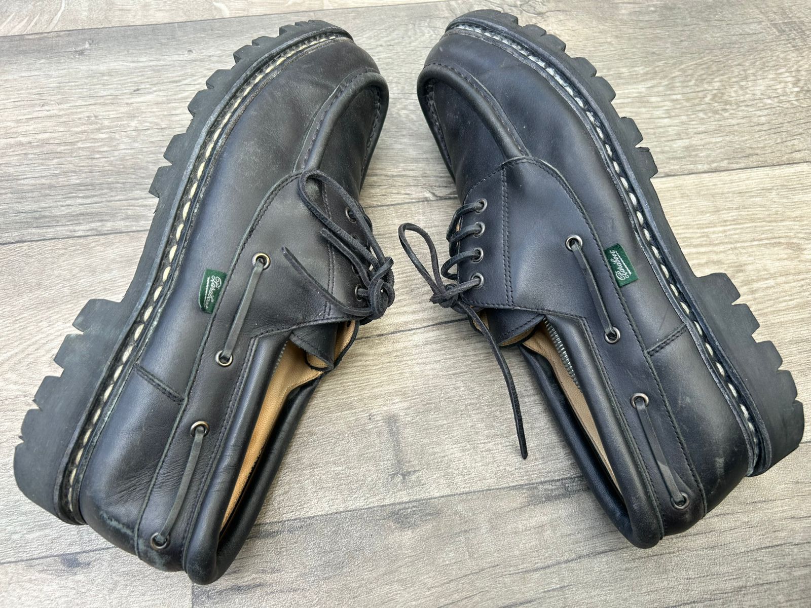 Paraboot Paraboot Chimey/Jannu Derby Black Leather shoes Sz 11 UK Size US 12 / EU 45 - 1 Thumbnail