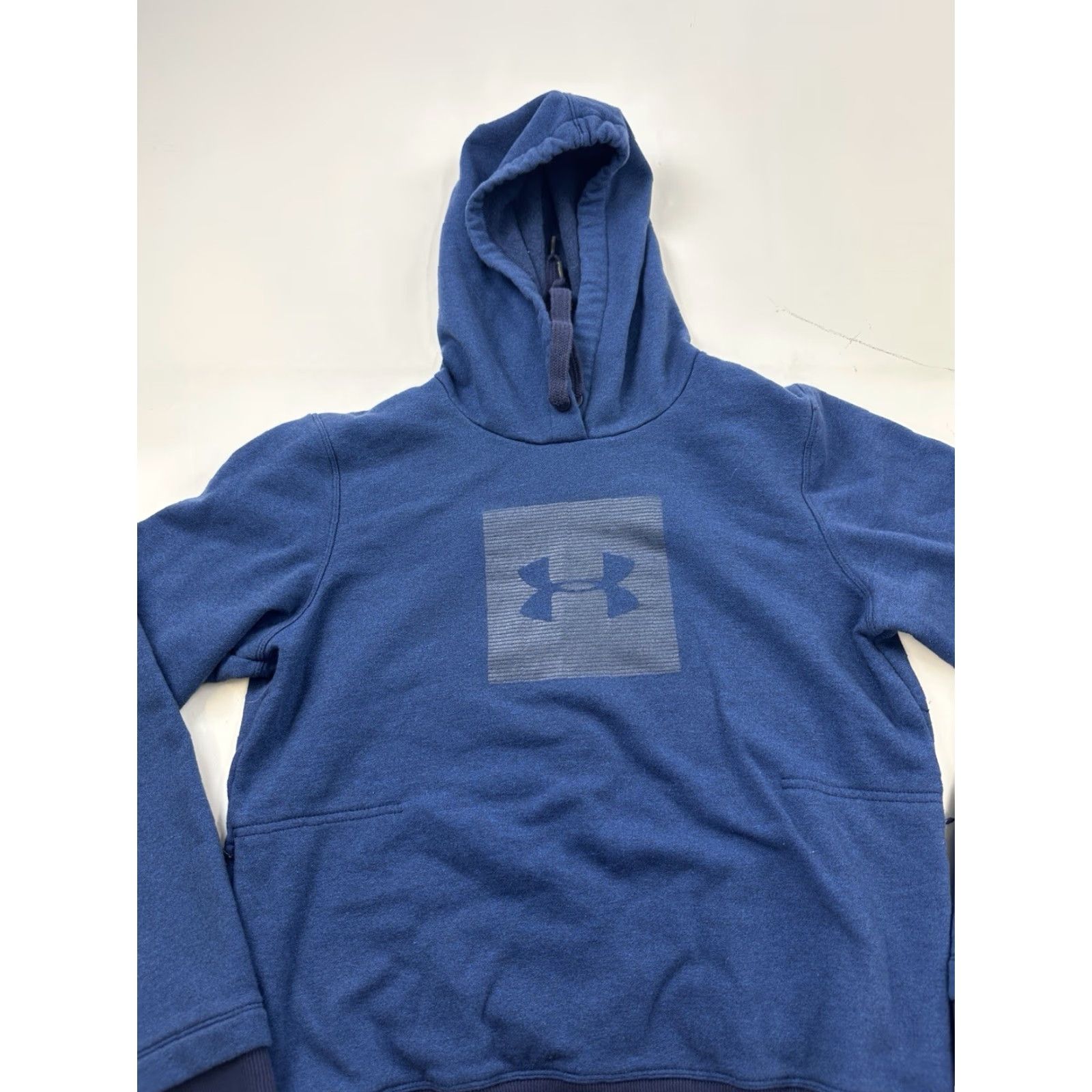 Under Armour Under Armour Hoodie Mens Medium M Blue Pullover Threadborne Logo Sweatshirt Hoodie Mens Blue Threadborne Logo Pullover Size US M / EU 48-50 / 2 - 5 Thumbnail