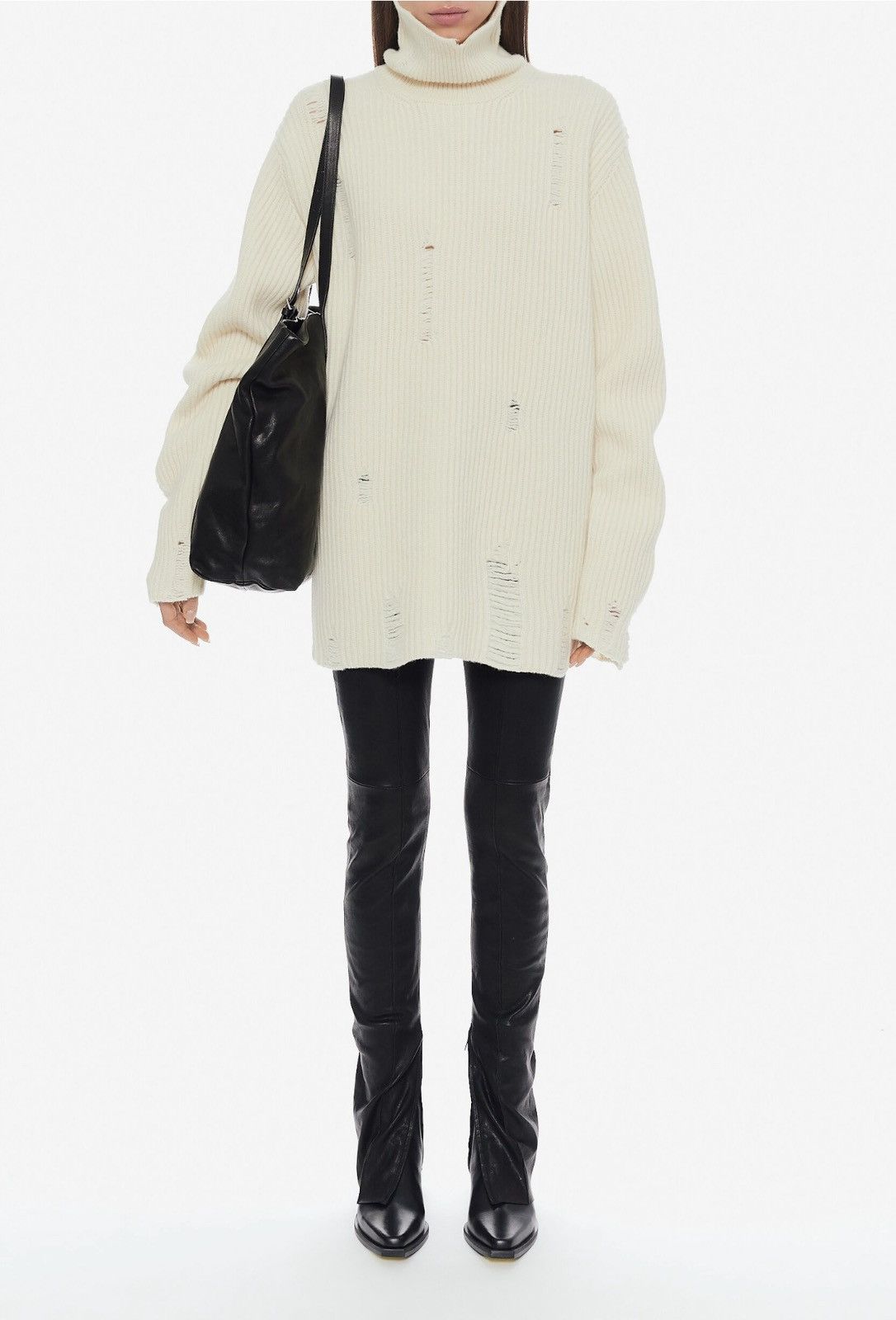 Ann Demeulemeester Last Ann Demeulemeester Oversized Wool Distressed Jumper Size L / US 10 / IT 46 - 4 Thumbnail