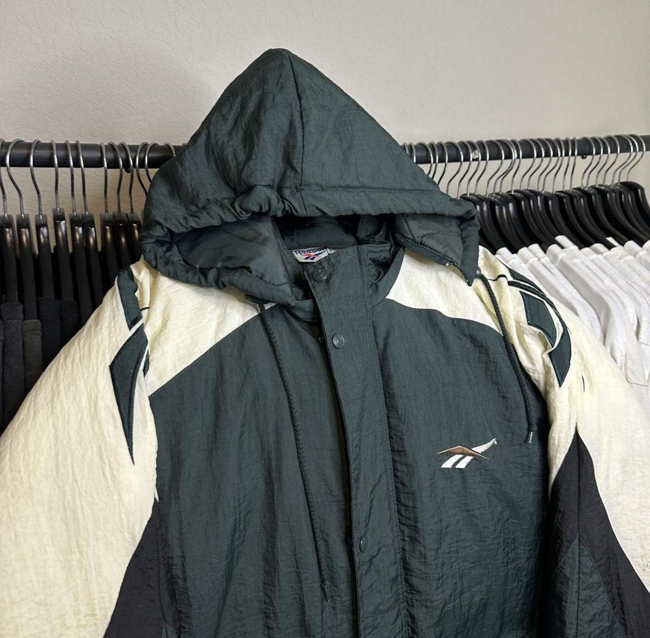 Reebok VINTAGE 90s REBOOK ANORAK JACKET QUILTED PUFFER Size US XL / EU 56 / 4 - 4 Thumbnail