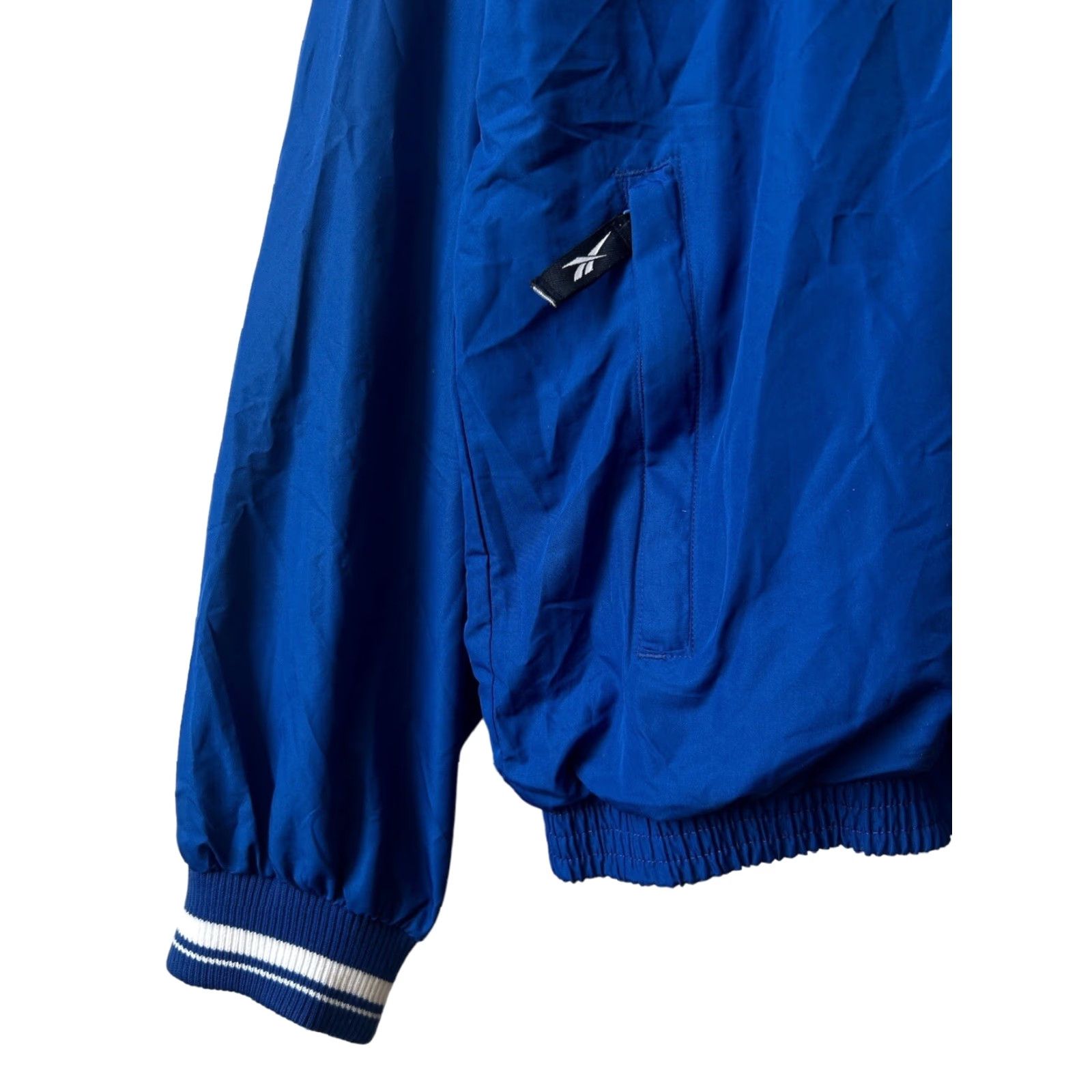 Reebok VINTAGE Reebok Windbreaker Lightweight Jacket Mens Large Blue 90s NWT Deadstock 1996 Zip Pocket Embroidered Logo Chest Size US L / EU 52-54 / 3 - 6 Thumbnail